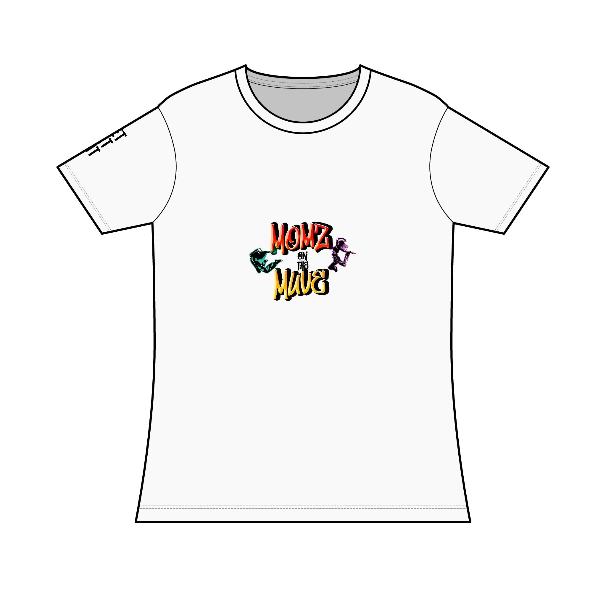 Momz on the Muve Women’s Tee — Colorful 'Home & Mama' Graphic