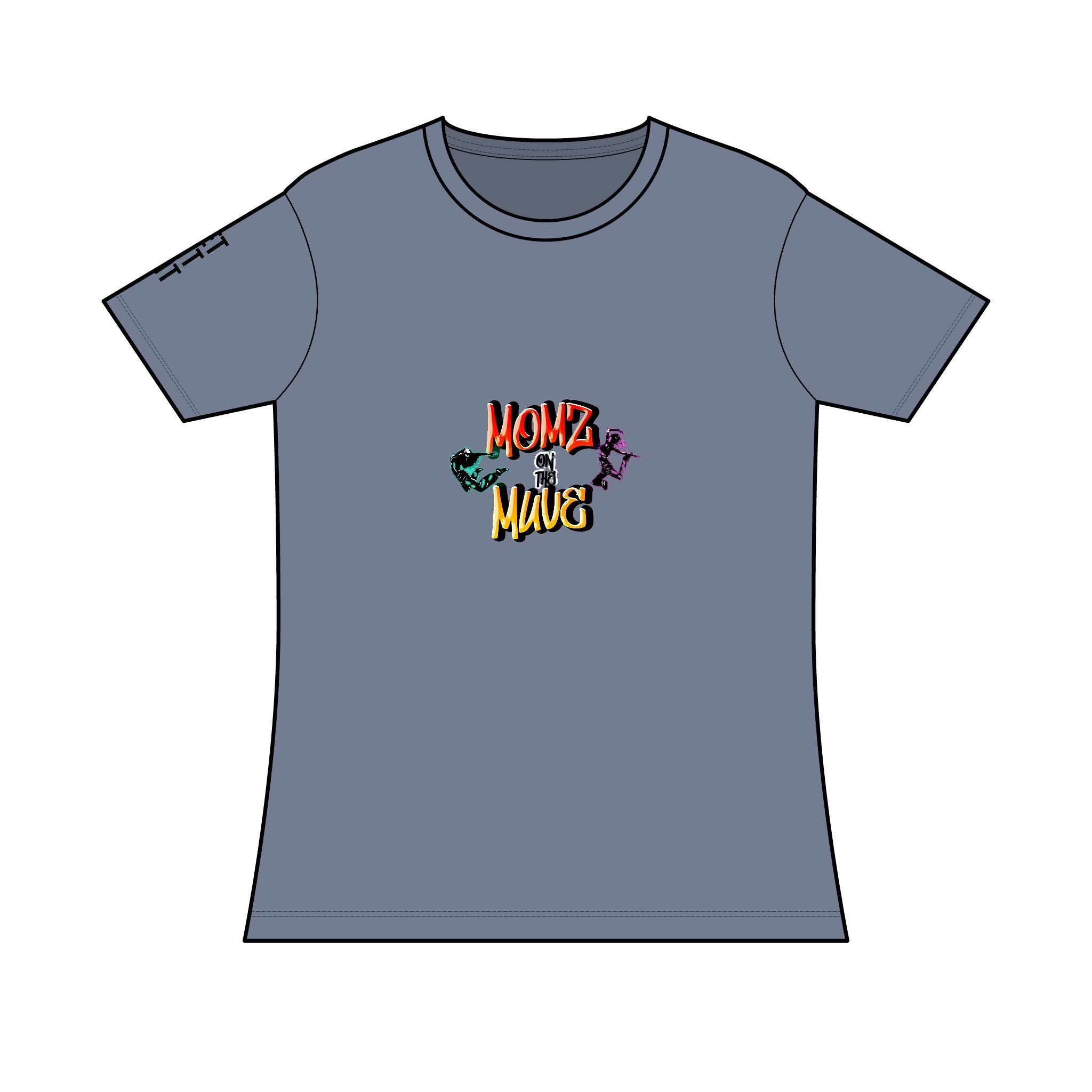 Momz on the Muve Women’s Tee — Colorful 'Home & Mama' Graphic