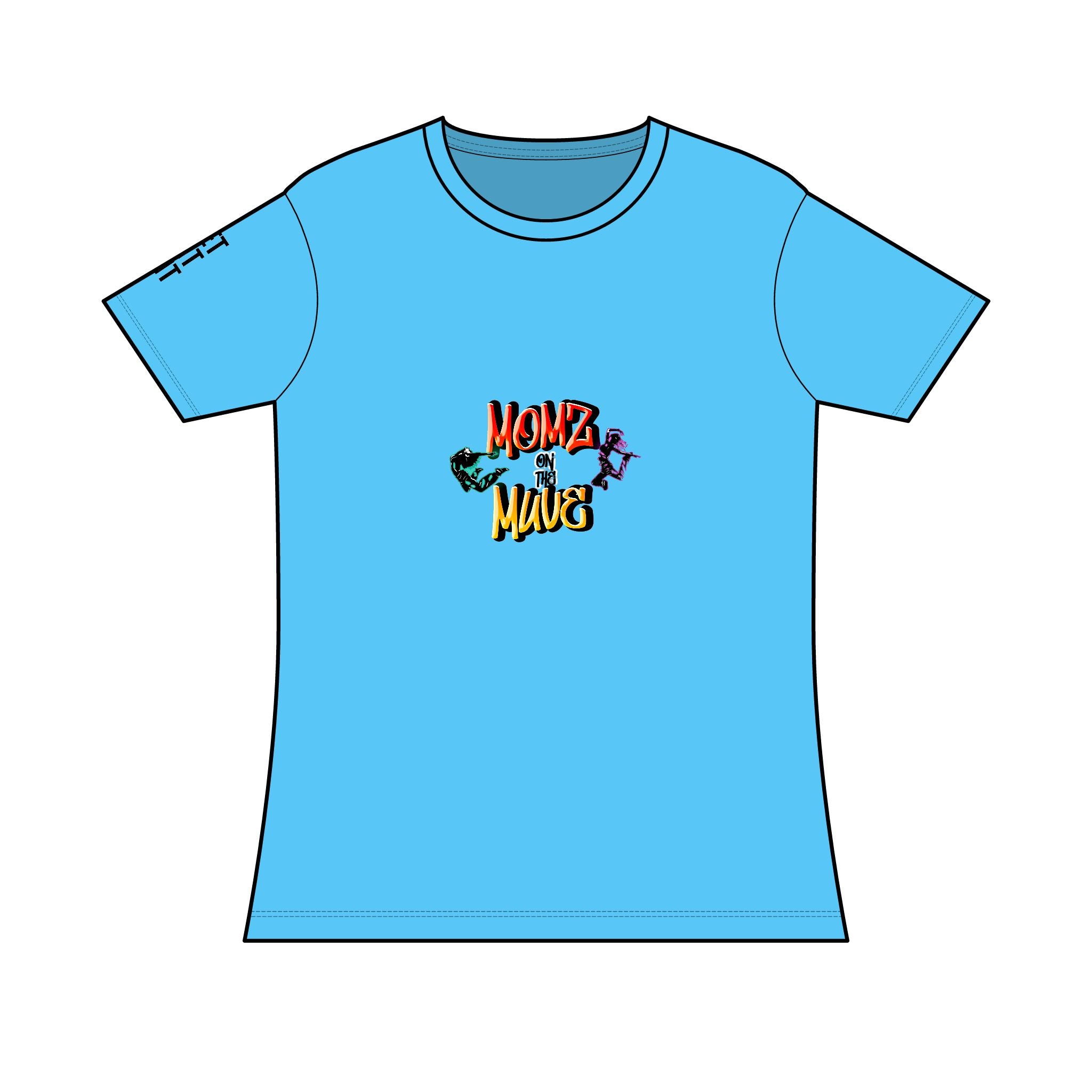 Momz on the Muve Women’s Tee — Colorful 'Home & Mama' Graphic