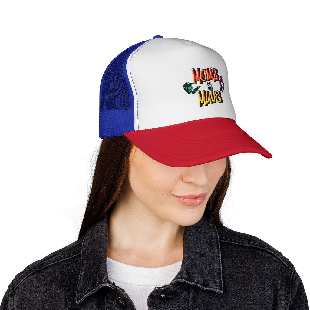 Momz on the Muve Trucker Cap — Retro Skate Mom Mesh Hat