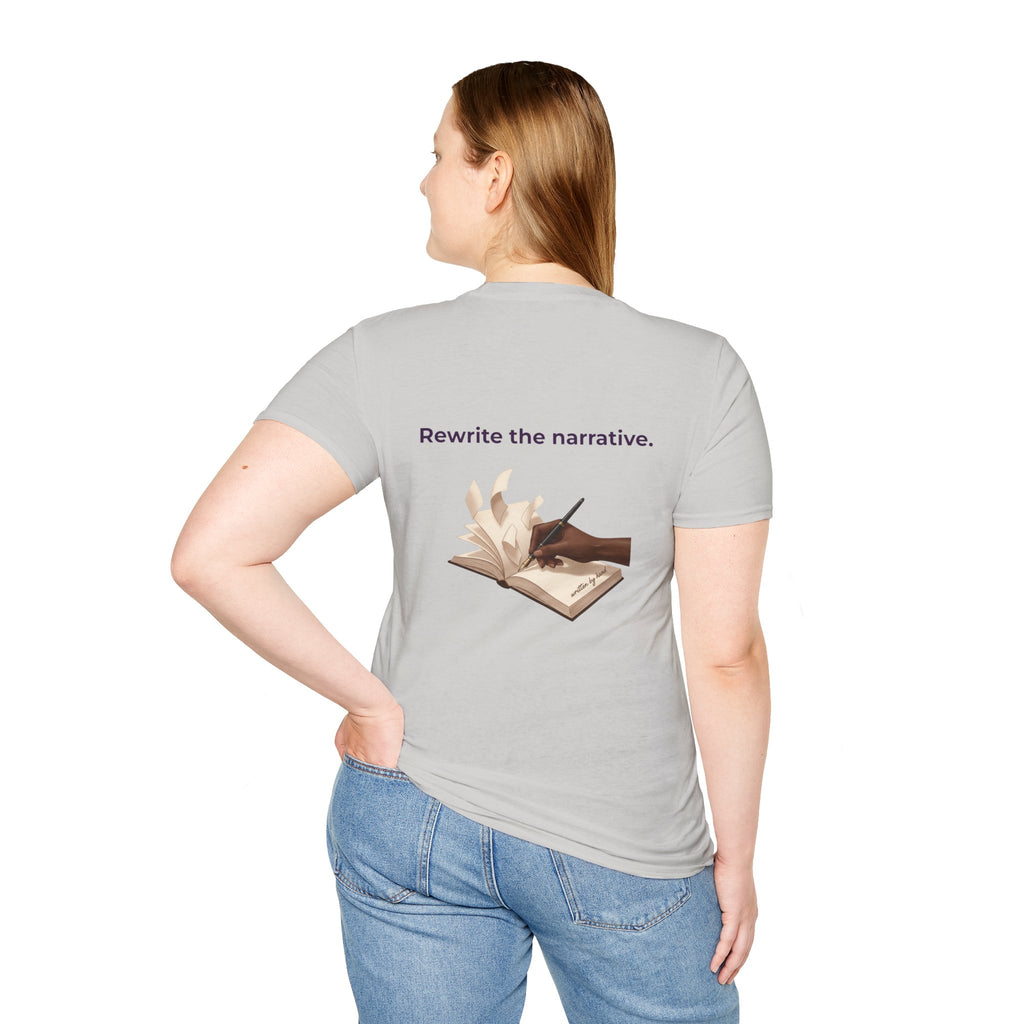 Women T-Shirt | Feminist Typography Tee Her Story "Give Her Flowers" Edition