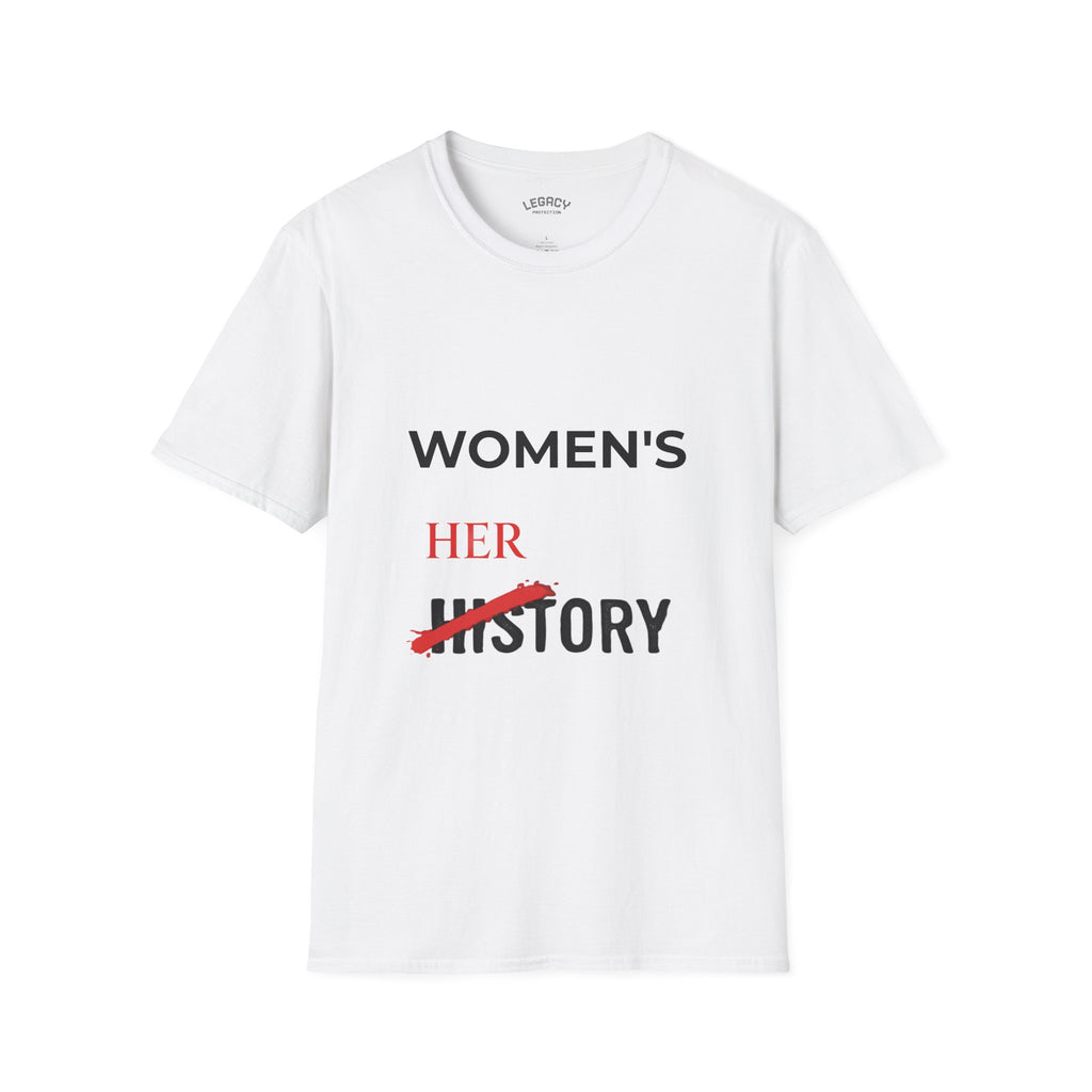 Happy Women's Herstory Month T-Shirt | Feminist Typography Tee, March and Year-Round Celebration "Give Her Flowers" Edition