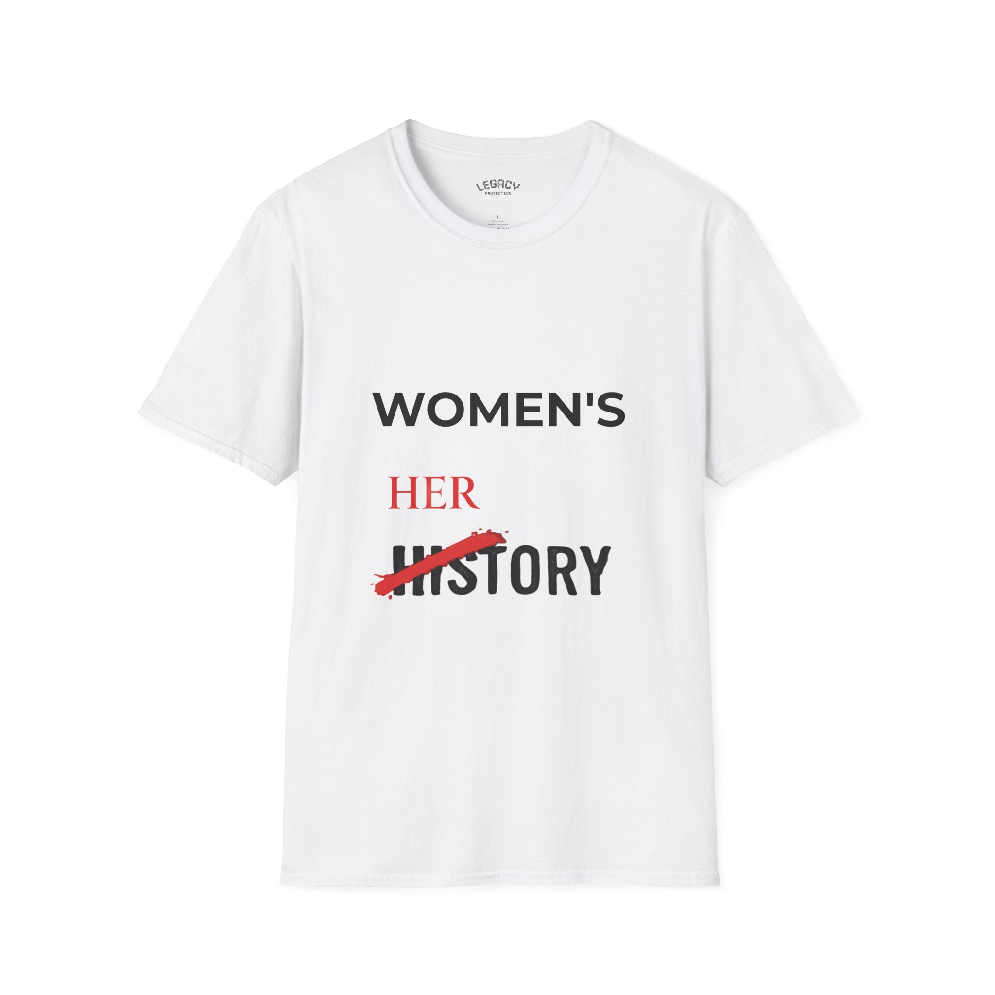 Happy Women's Herstory Month T-Shirt | Feminist Typography Tee, March and Year-Round Celebration "Give Her Flowers" Edition