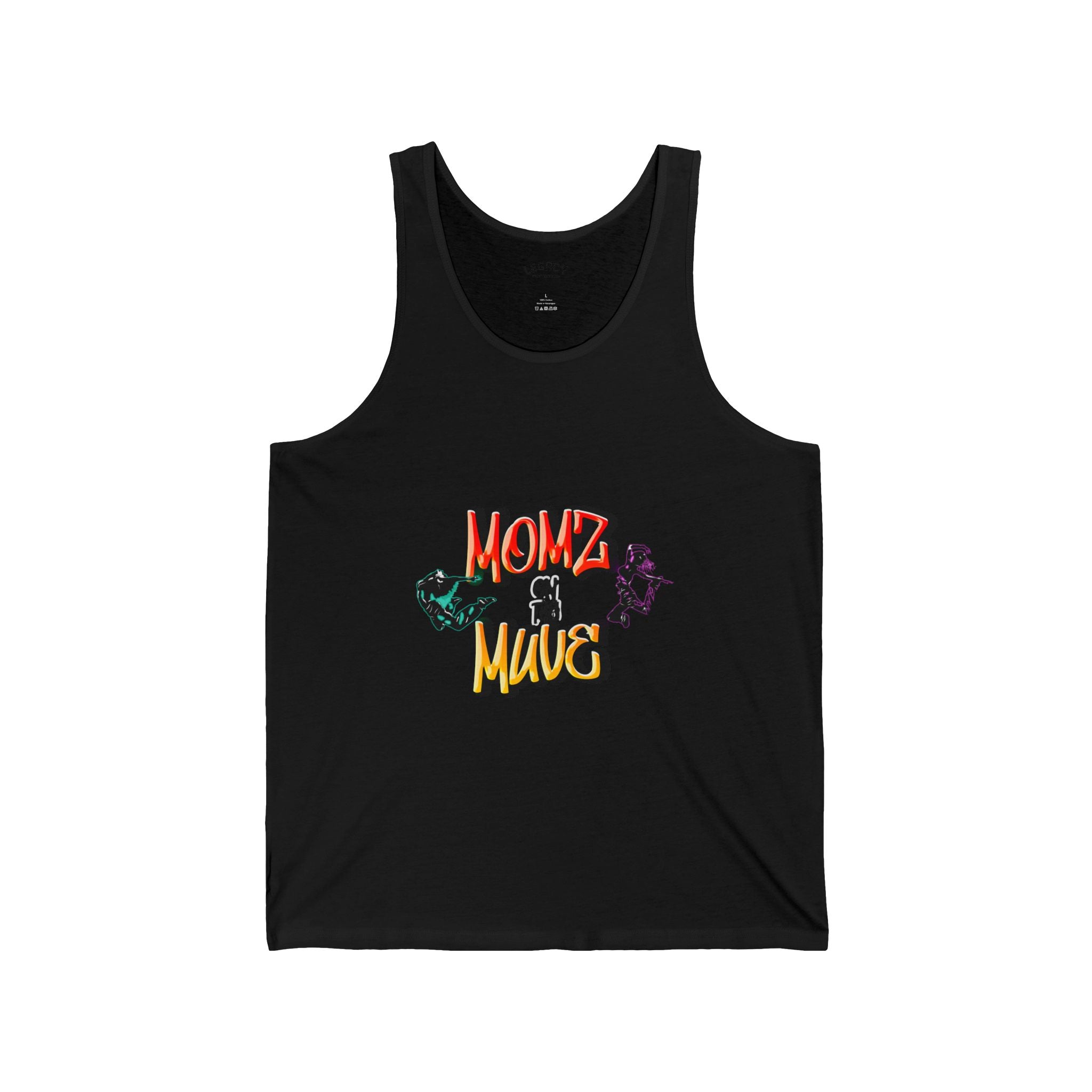 Momz on the Muve Tank Top — Active Mom Graphic Jersey Tank