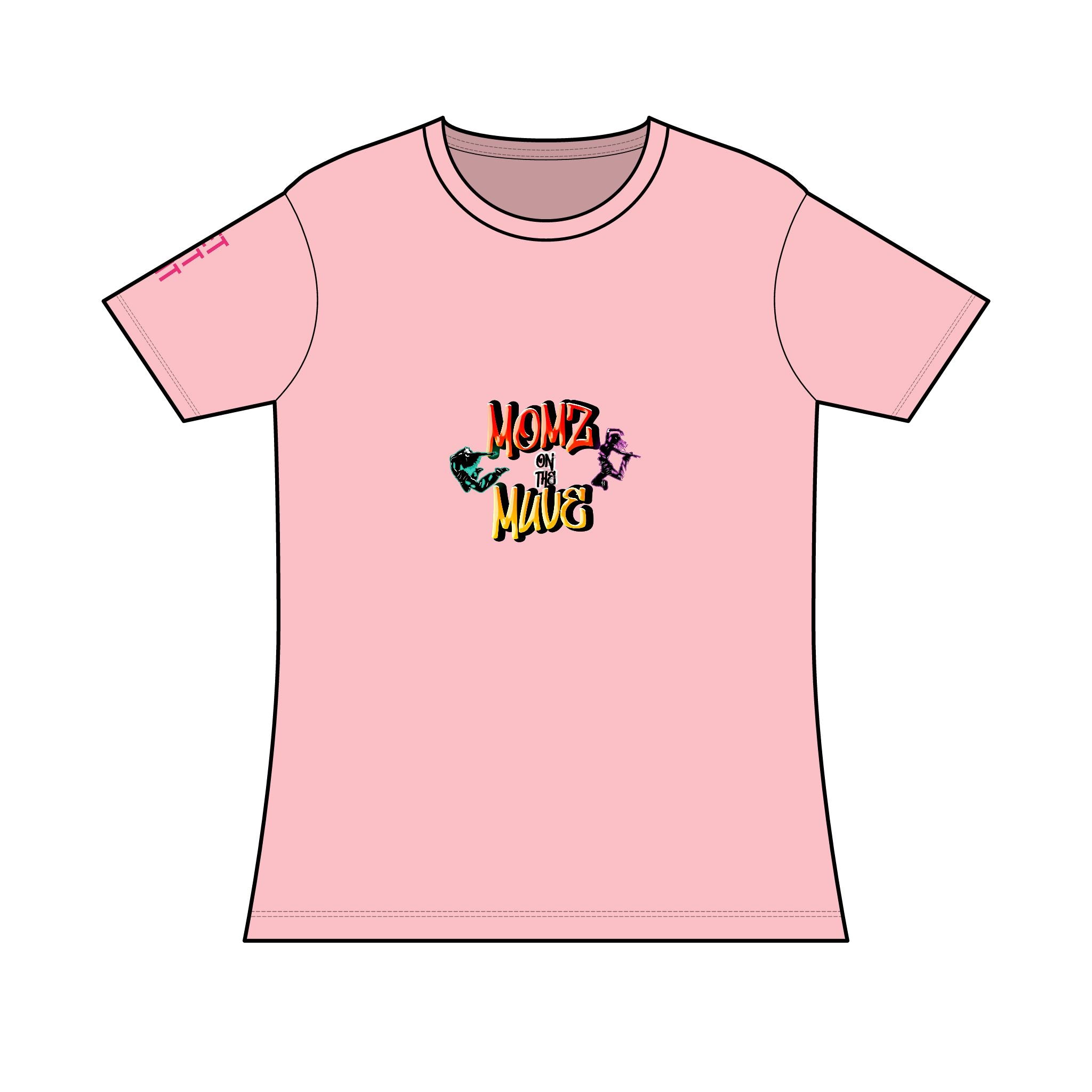 Momz on the Muve Women’s Tee — Colorful 'Home & Mama' Graphic