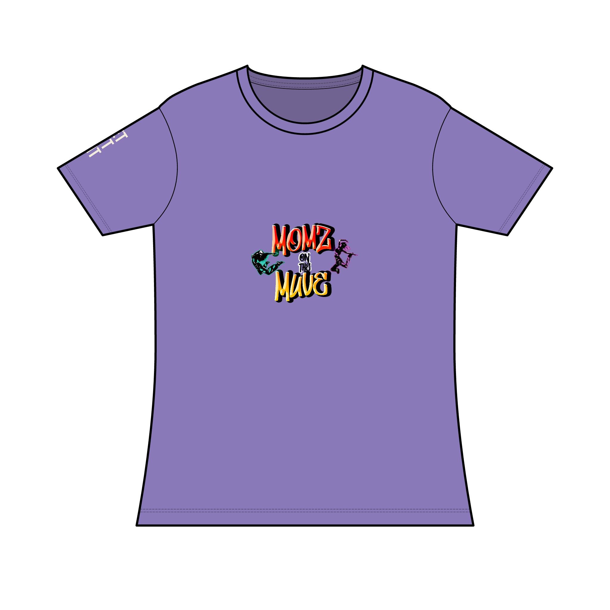 Momz on the Muve Women’s Tee — Colorful 'Home & Mama' Graphic