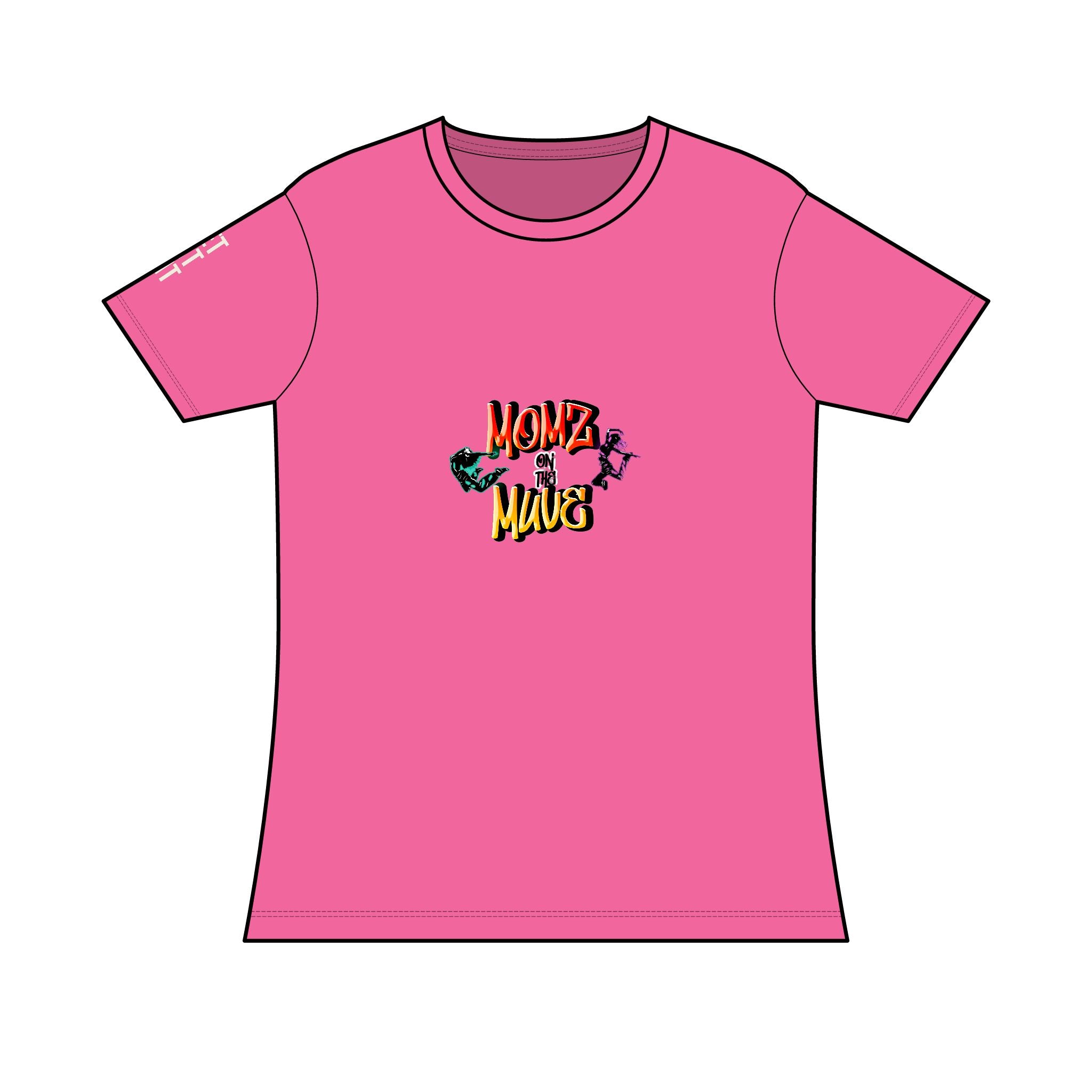 Momz on the Muve Women’s Tee — Colorful 'Home & Mama' Graphic
