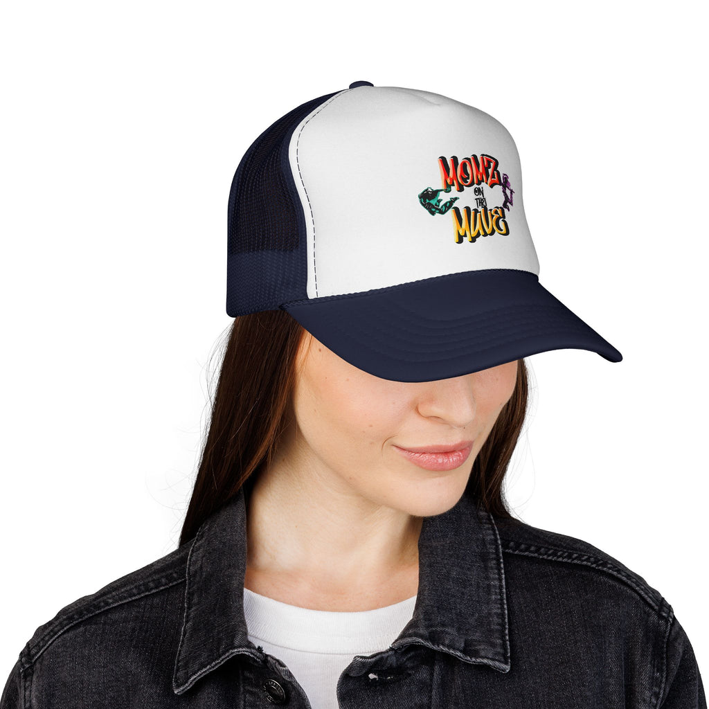 Momz on the Muve Trucker Cap — Retro Skate Mom Mesh Hat