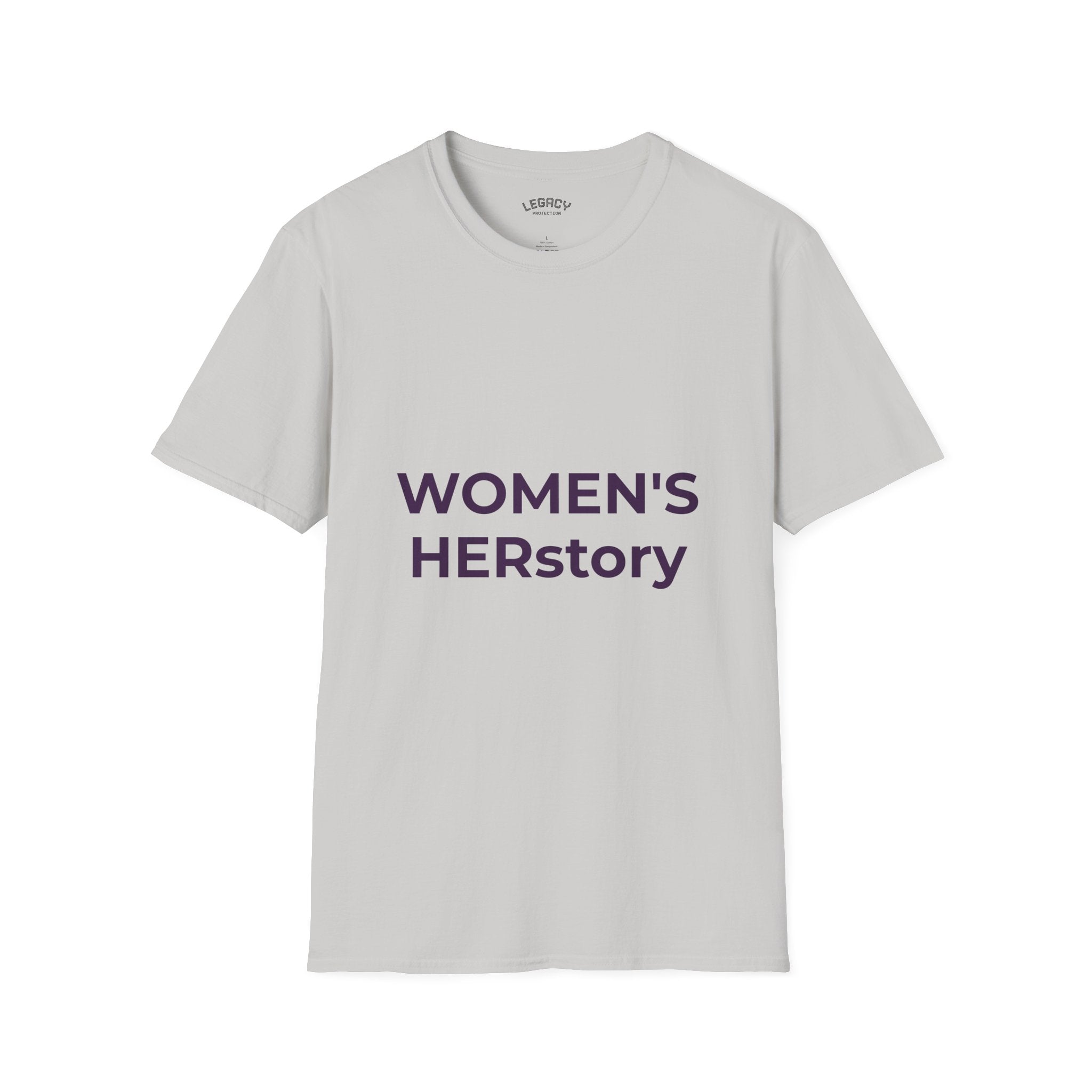 Women T-Shirt | Feminist Typography Tee Her Story "Give Her Flowers" Edition