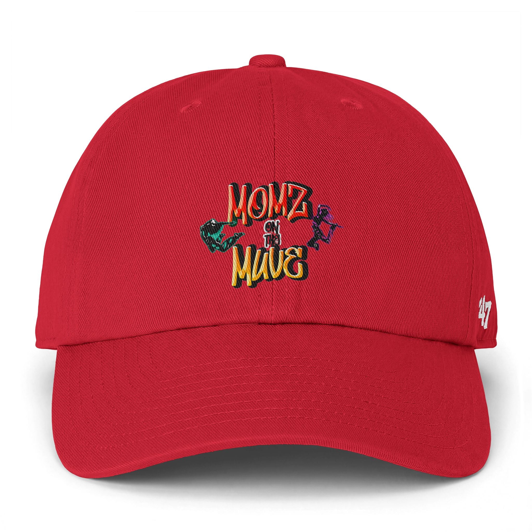 Embroidered "Momz & Muve" Baseball Cap - Casual Clean-Up Hat for Moms or Women on the go!