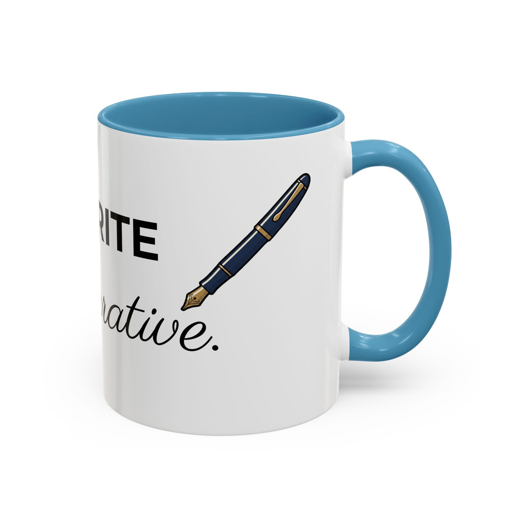 Rewrite the Narrative Coffee Mug – 11/15oz Accent Black-Trim Mug