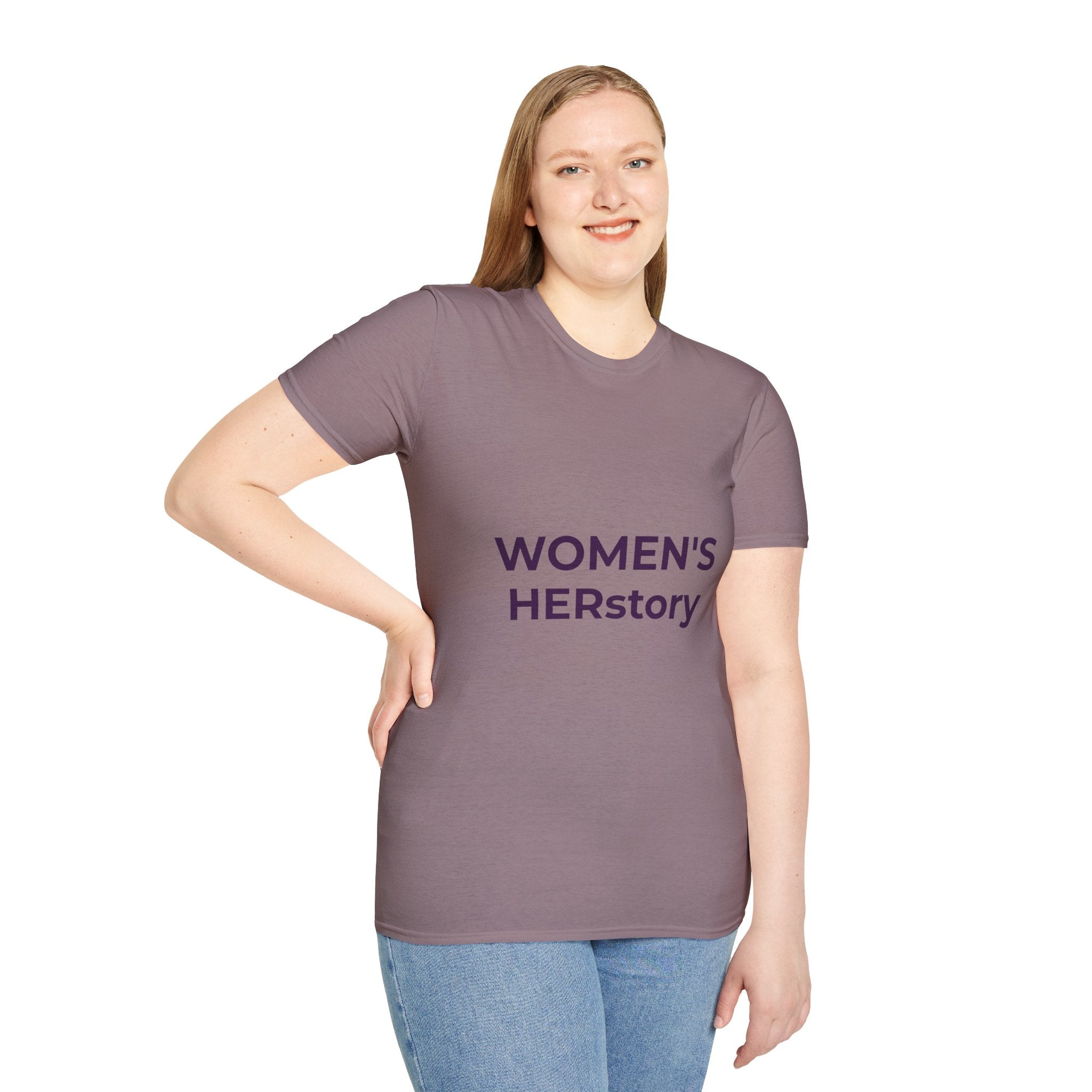 Women T-Shirt | Feminist Typography Tee Her Story "Give Her Flowers" Edition
