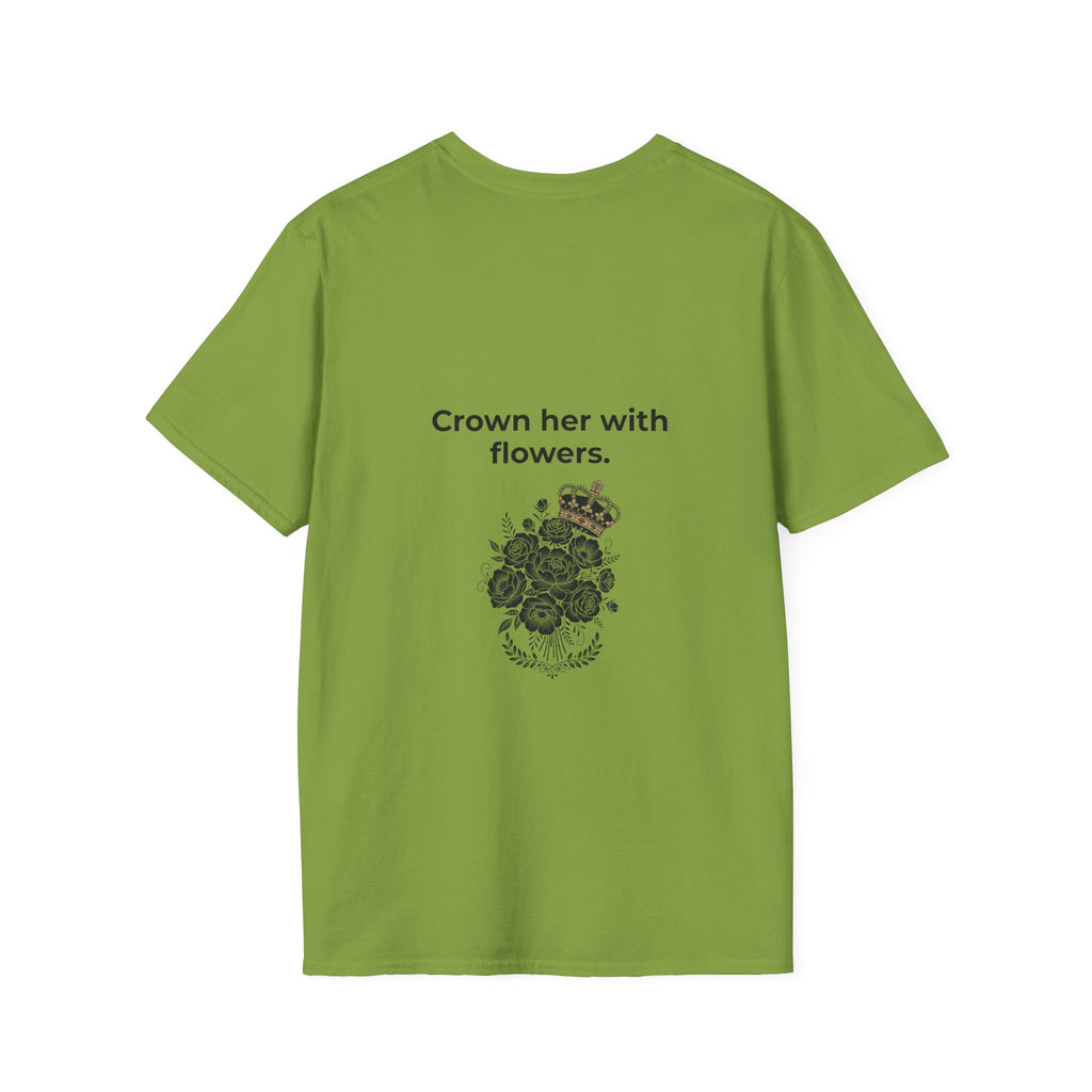 Happy Women's Herstory Month T-Shirt | Feminist Typography Tee, March and Year-Round Celebration "Give Her Flowers" Edition