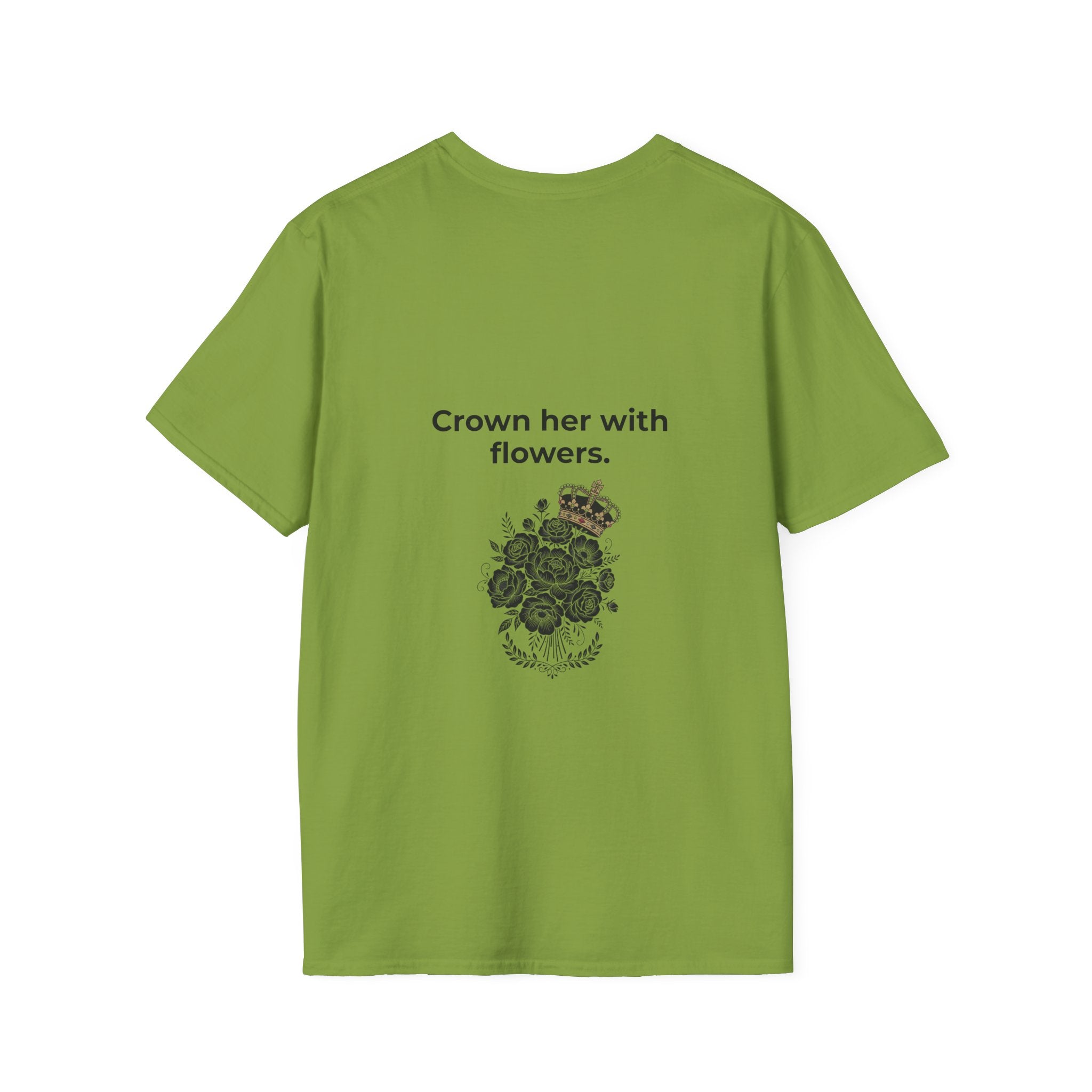 Happy Women's Herstory Month T-Shirt | Feminist Typography Tee, March and Year-Round Celebration "Give Her Flowers" Edition