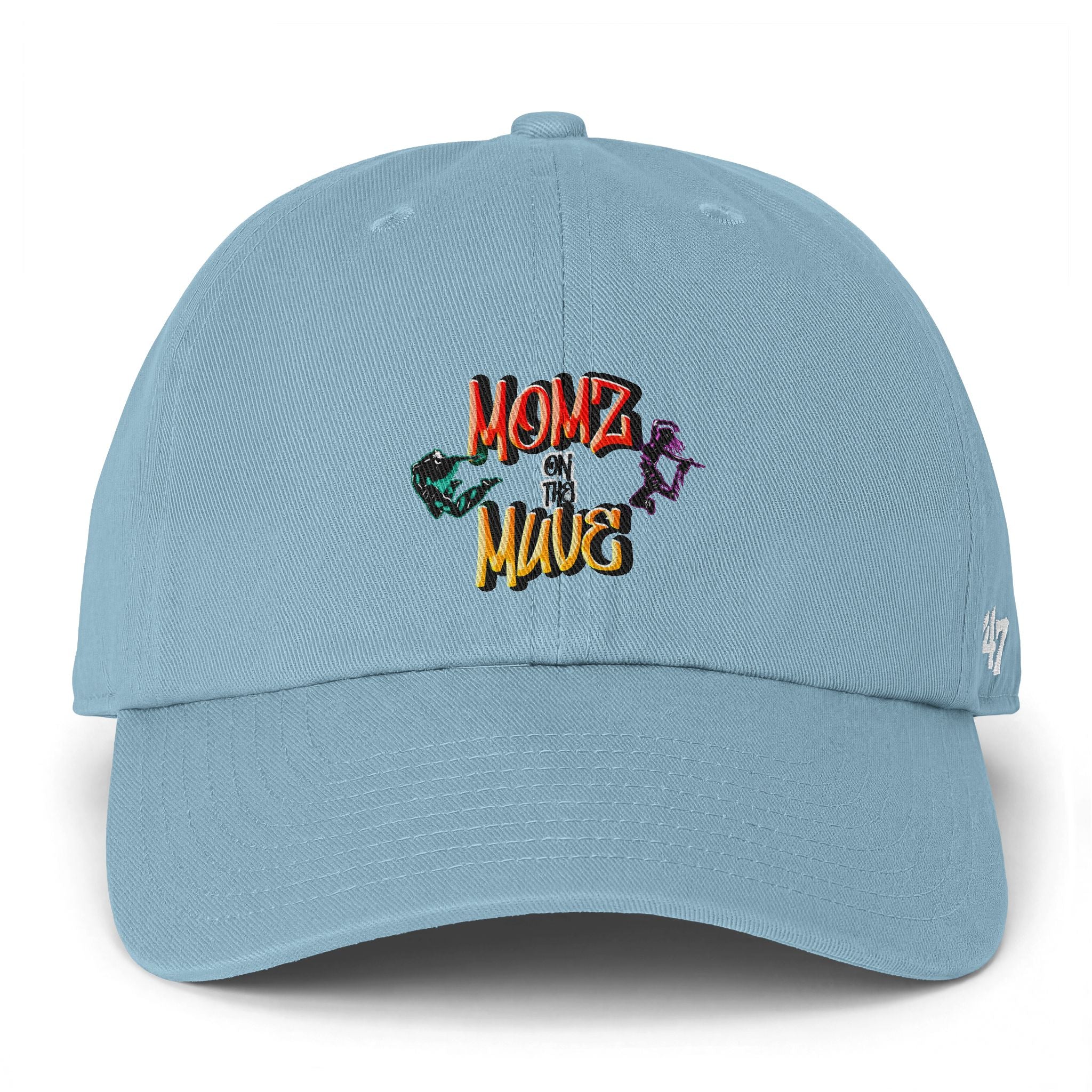 Embroidered "Momz & Muve" Baseball Cap - Casual Clean-Up Hat for Moms or Women on the go!