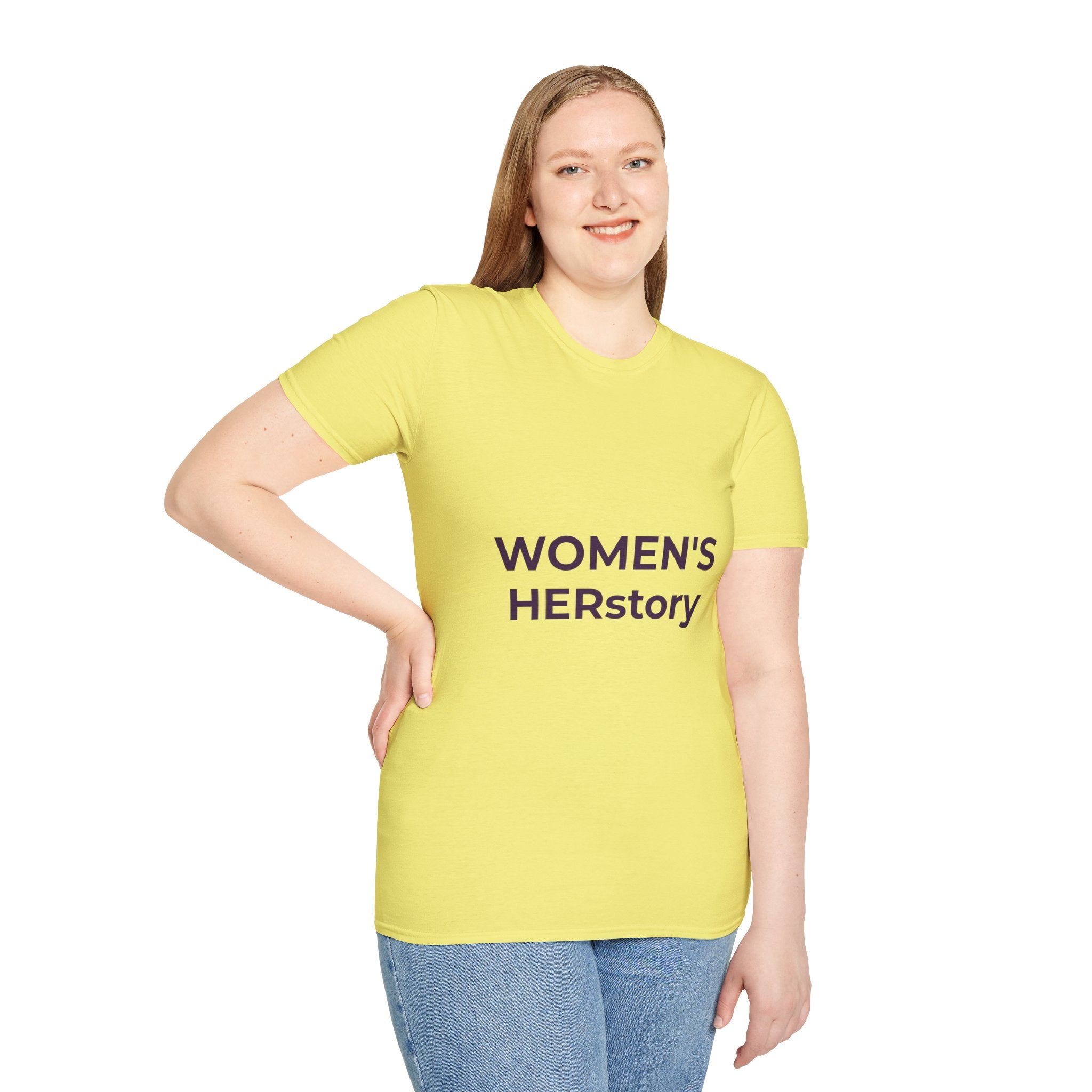 Women T-Shirt | Feminist Typography Tee Her Story "Give Her Flowers" Edition