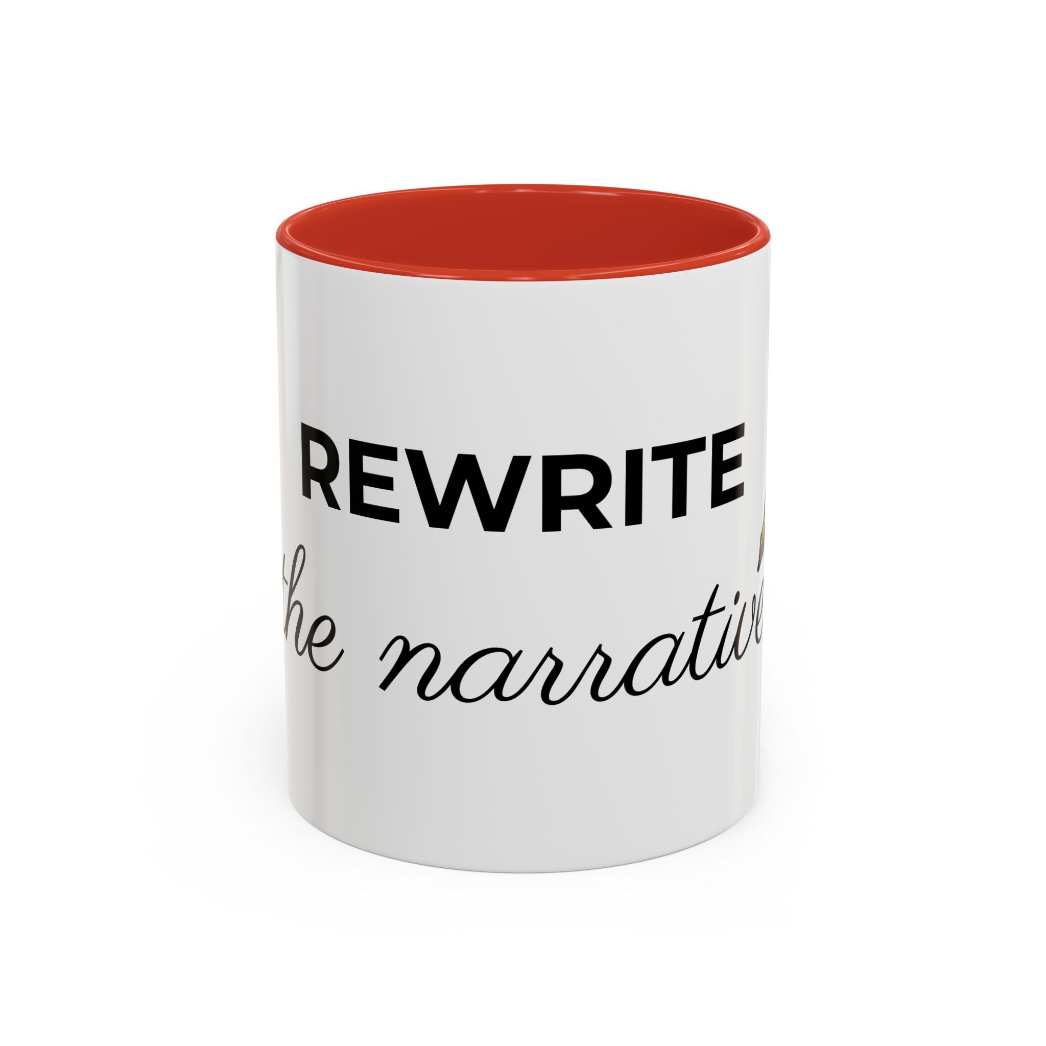 Rewrite the Narrative Coffee Mug – 11/15oz Accent Black-Trim Mug