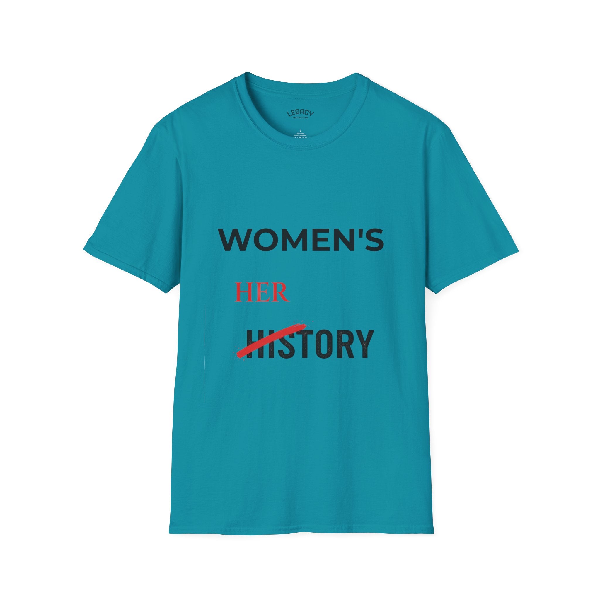 Happy Women's Herstory Month T-Shirt | Feminist Typography Tee, March and Year-Round Celebration "Give Her Flowers" Edition