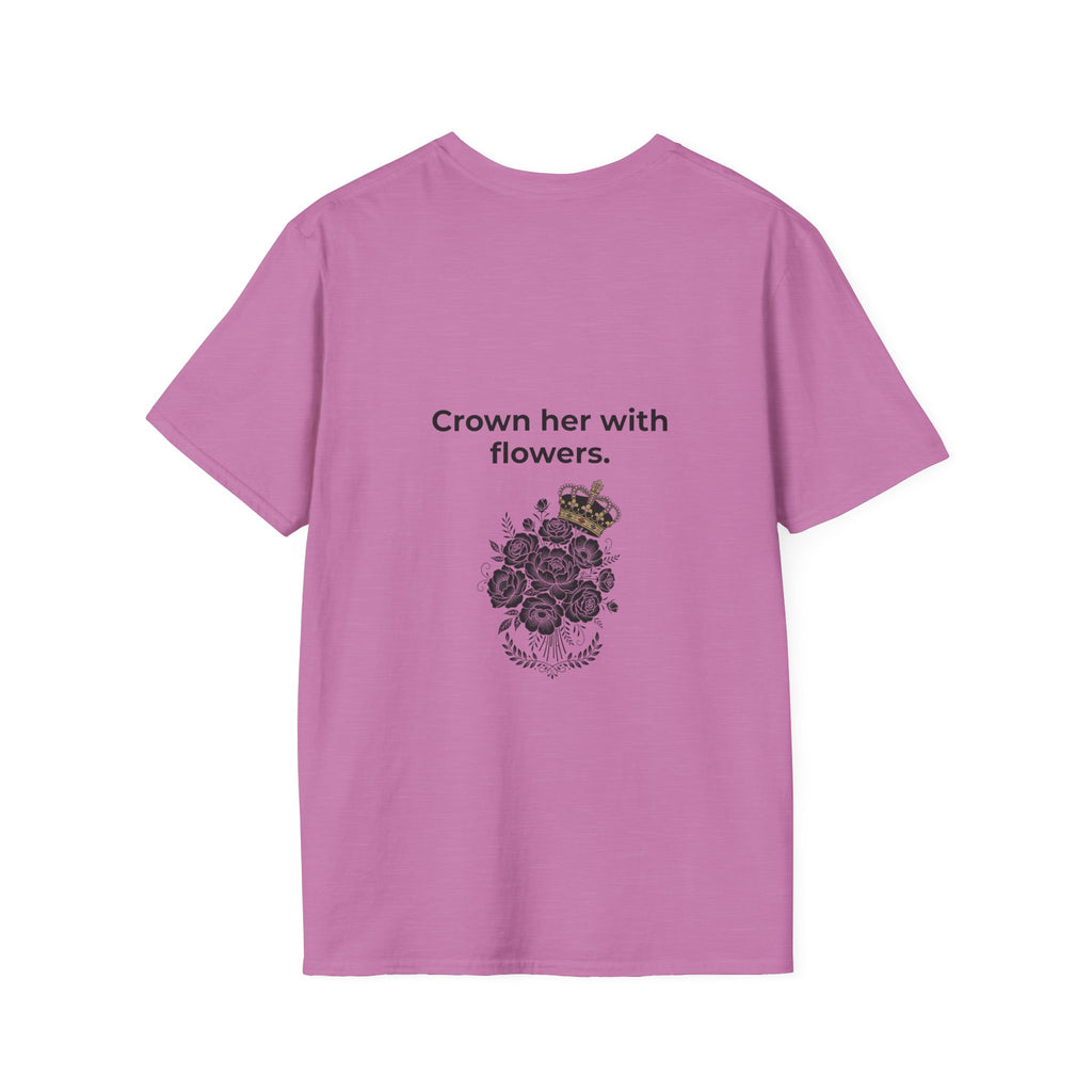 Happy Women's Herstory Month T-Shirt | Feminist Typography Tee, March and Year-Round Celebration "Give Her Flowers" Edition