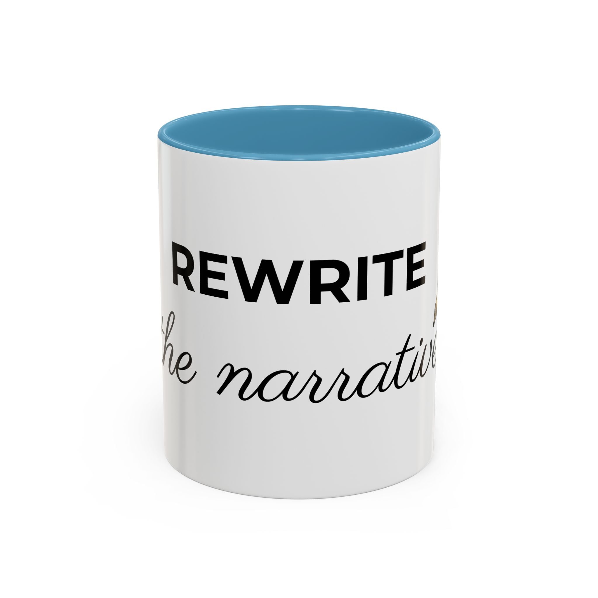 Rewrite the Narrative Coffee Mug – 11/15oz Accent Black-Trim Mug
