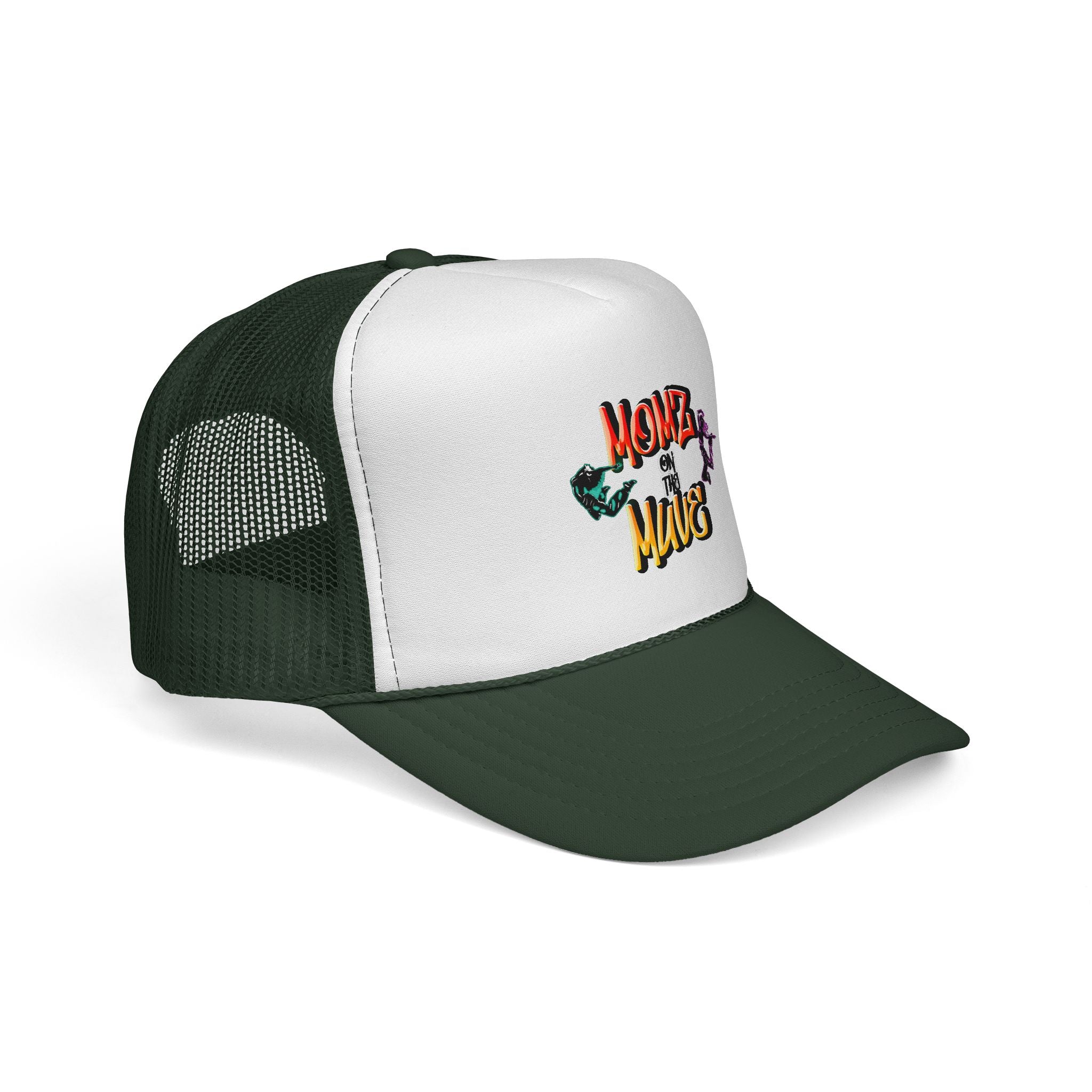 Momz on the Muve Trucker Cap — Retro Skate Mom Mesh Hat