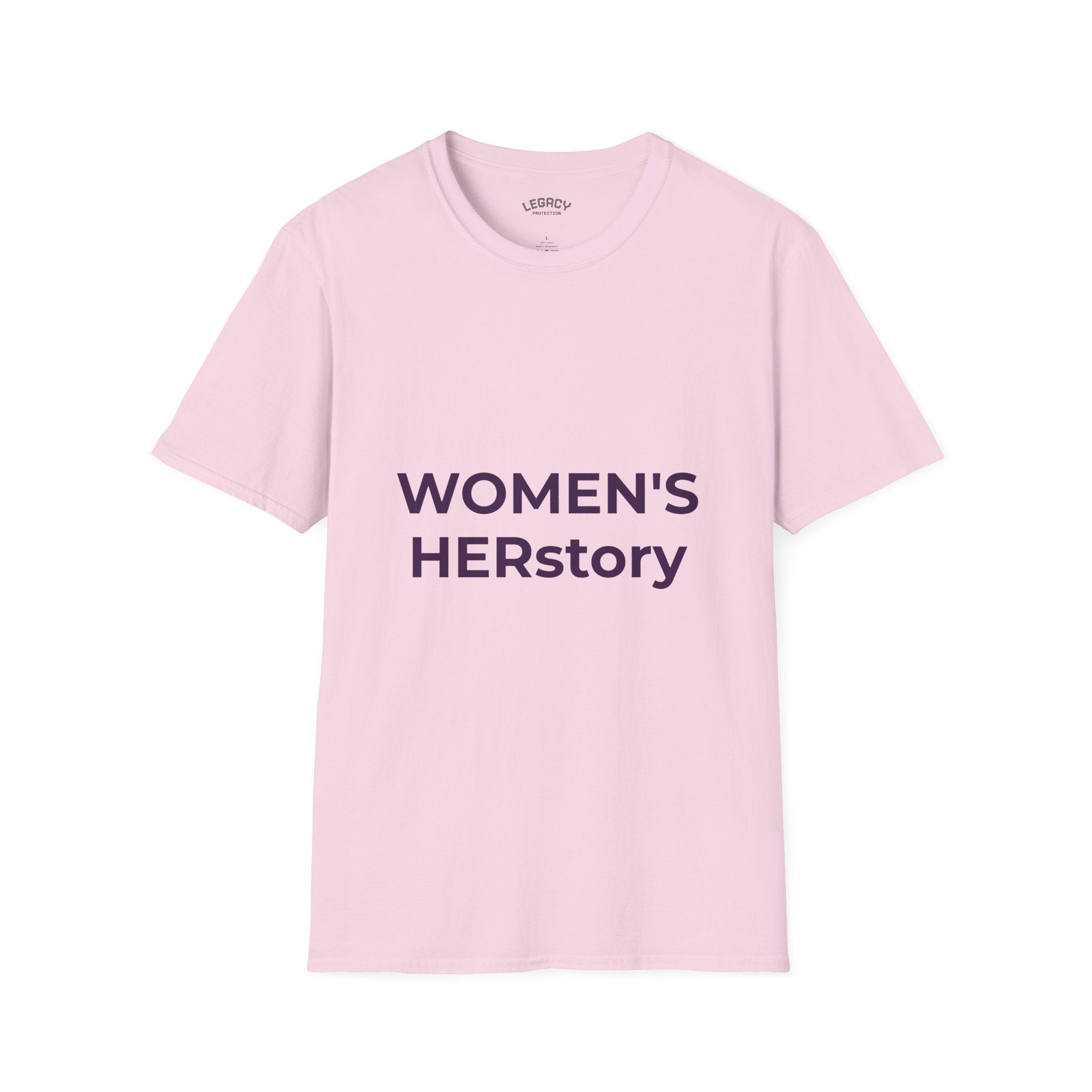 Women T-Shirt | Feminist Typography Tee Her Story "Give Her Flowers" Edition