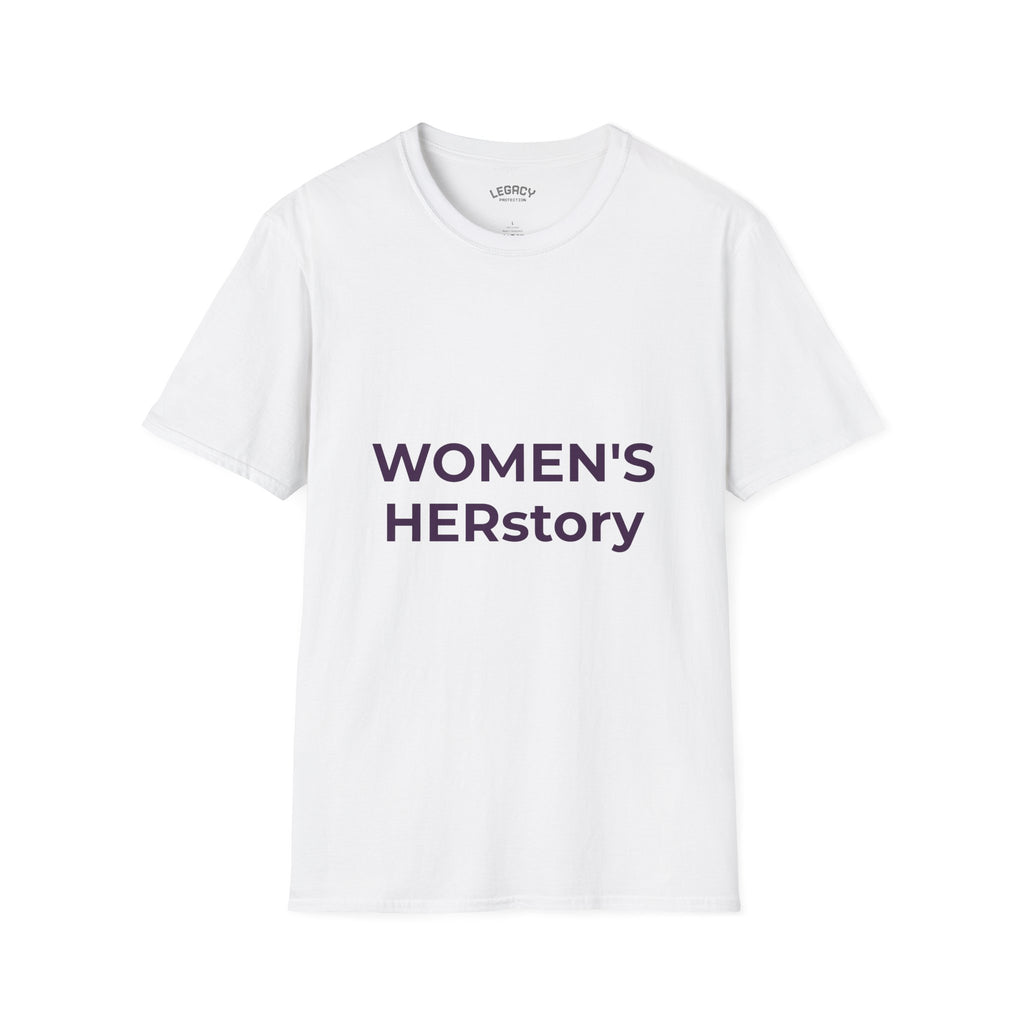 Women T-Shirt | Feminist Typography Tee Her Story "Give Her Flowers" Edition