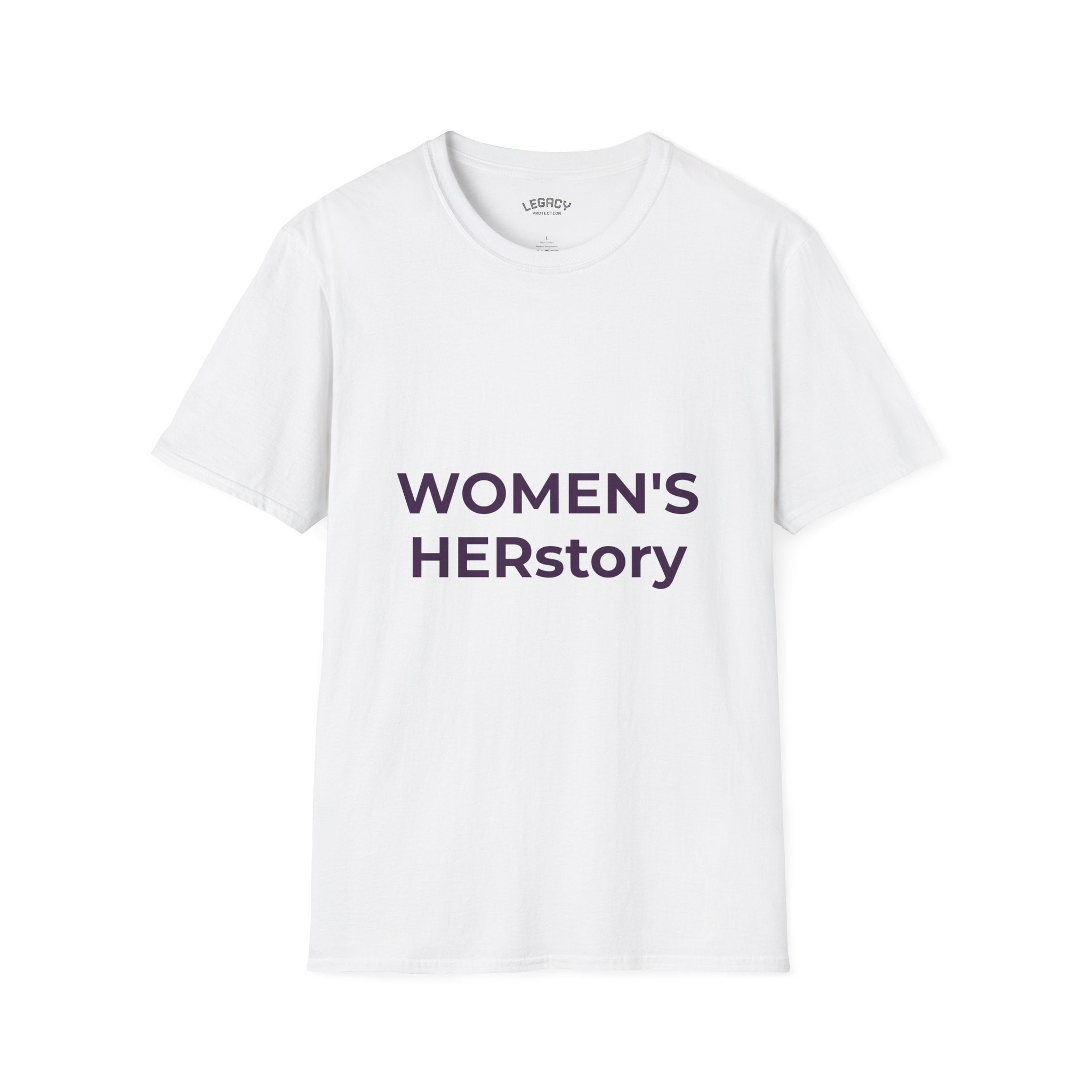 Women T-Shirt | Feminist Typography Tee Her Story "Give Her Flowers" Edition