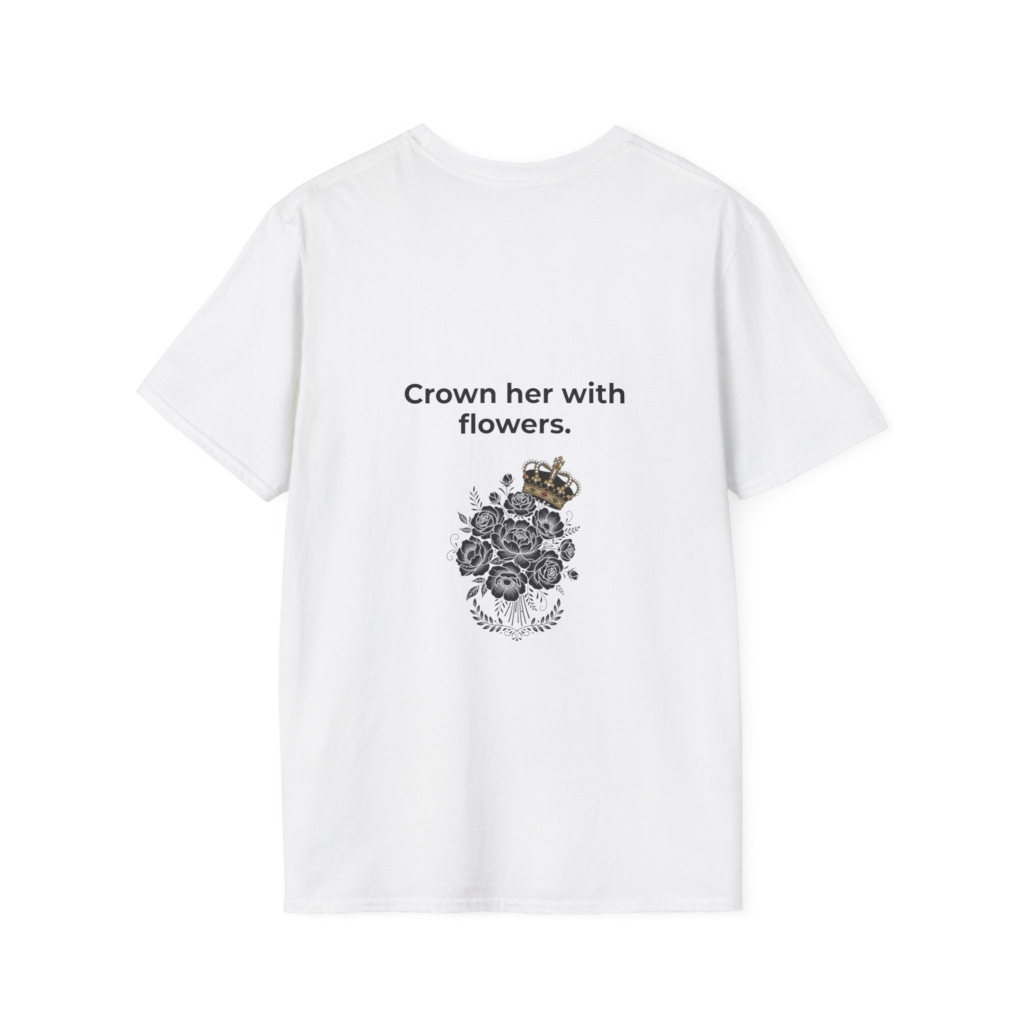 Happy Women's Herstory Month T-Shirt | Feminist Typography Tee, March and Year-Round Celebration "Give Her Flowers" Edition