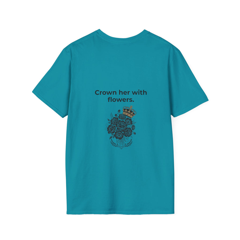 Happy Women's Herstory Month T-Shirt | Feminist Typography Tee, March and Year-Round Celebration "Give Her Flowers" Edition