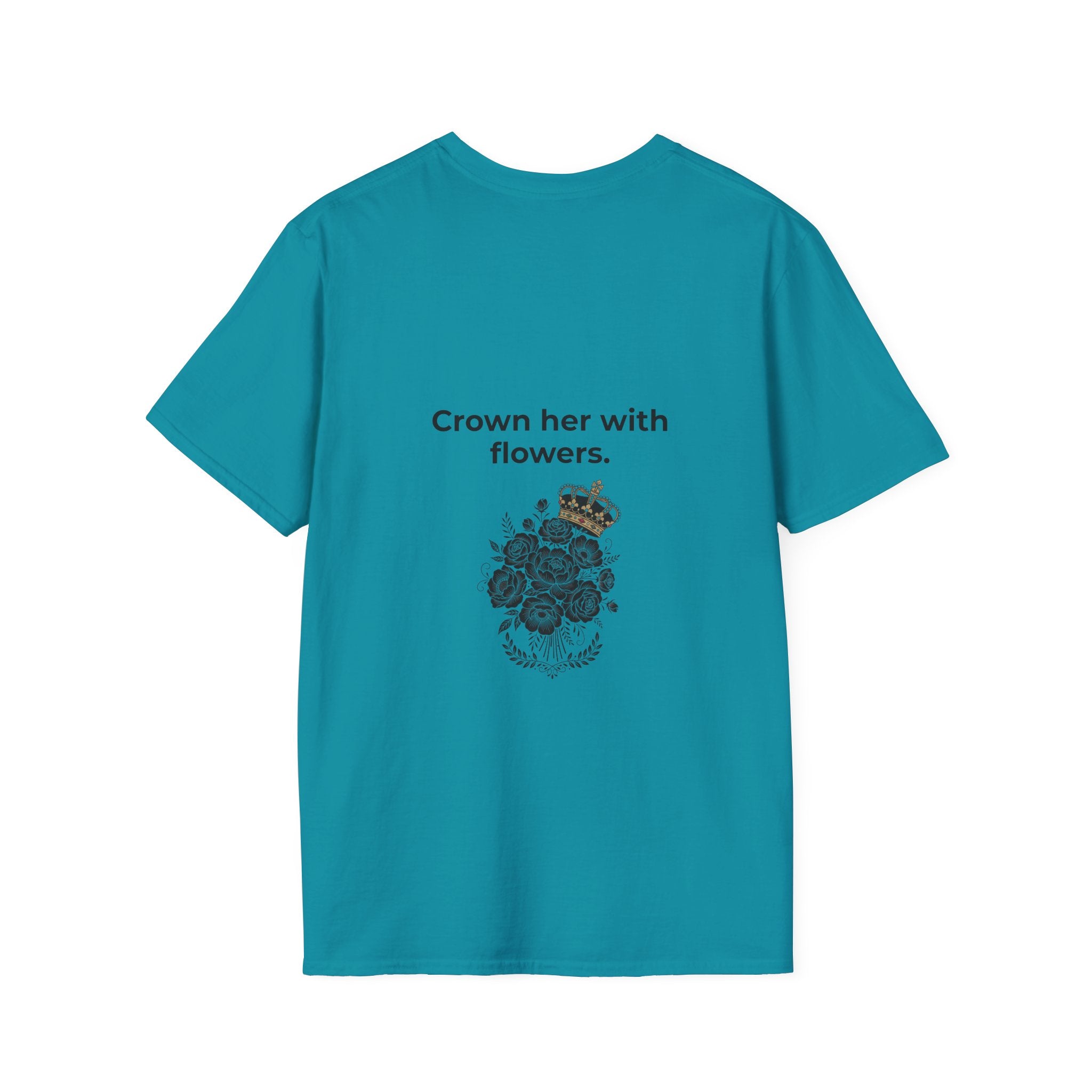Happy Women's Herstory Month T-Shirt | Feminist Typography Tee, March and Year-Round Celebration "Give Her Flowers" Edition
