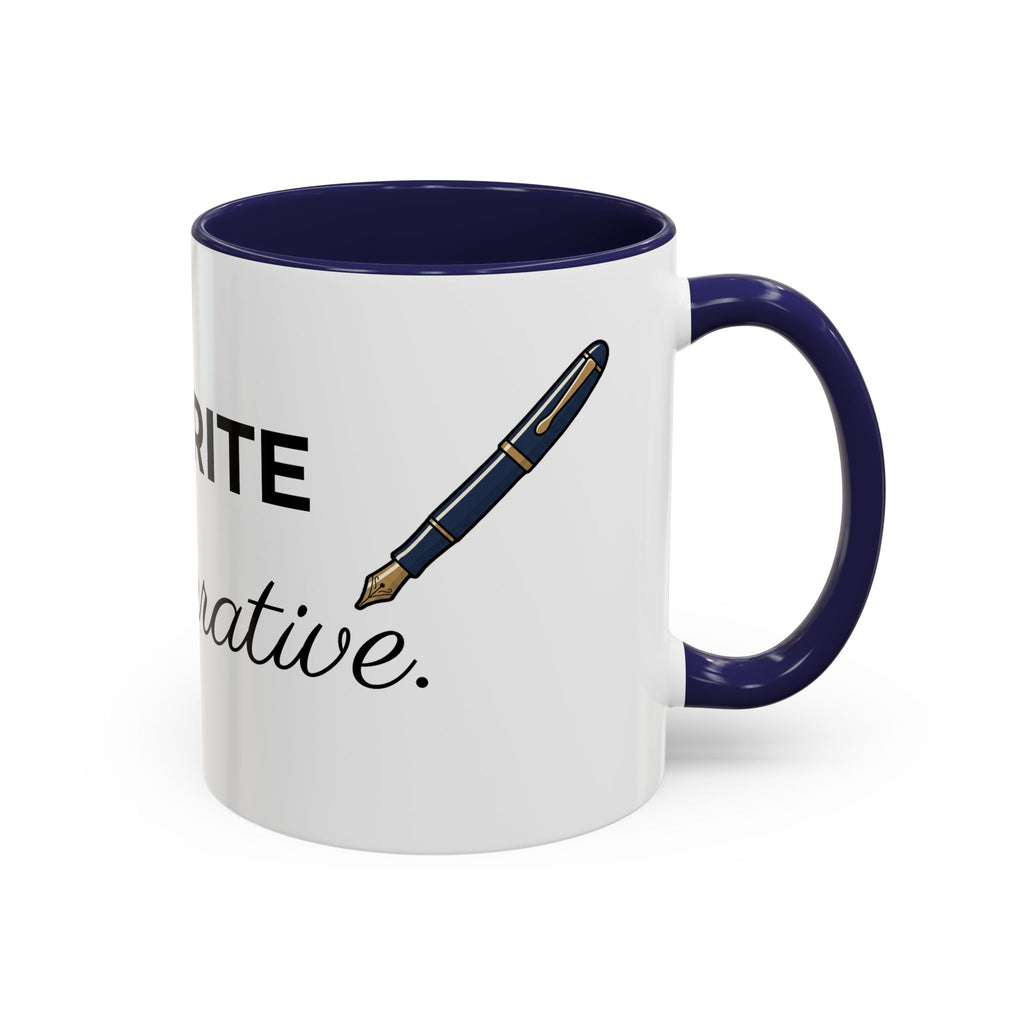 Rewrite the Narrative Coffee Mug – 11/15oz Accent Black-Trim Mug