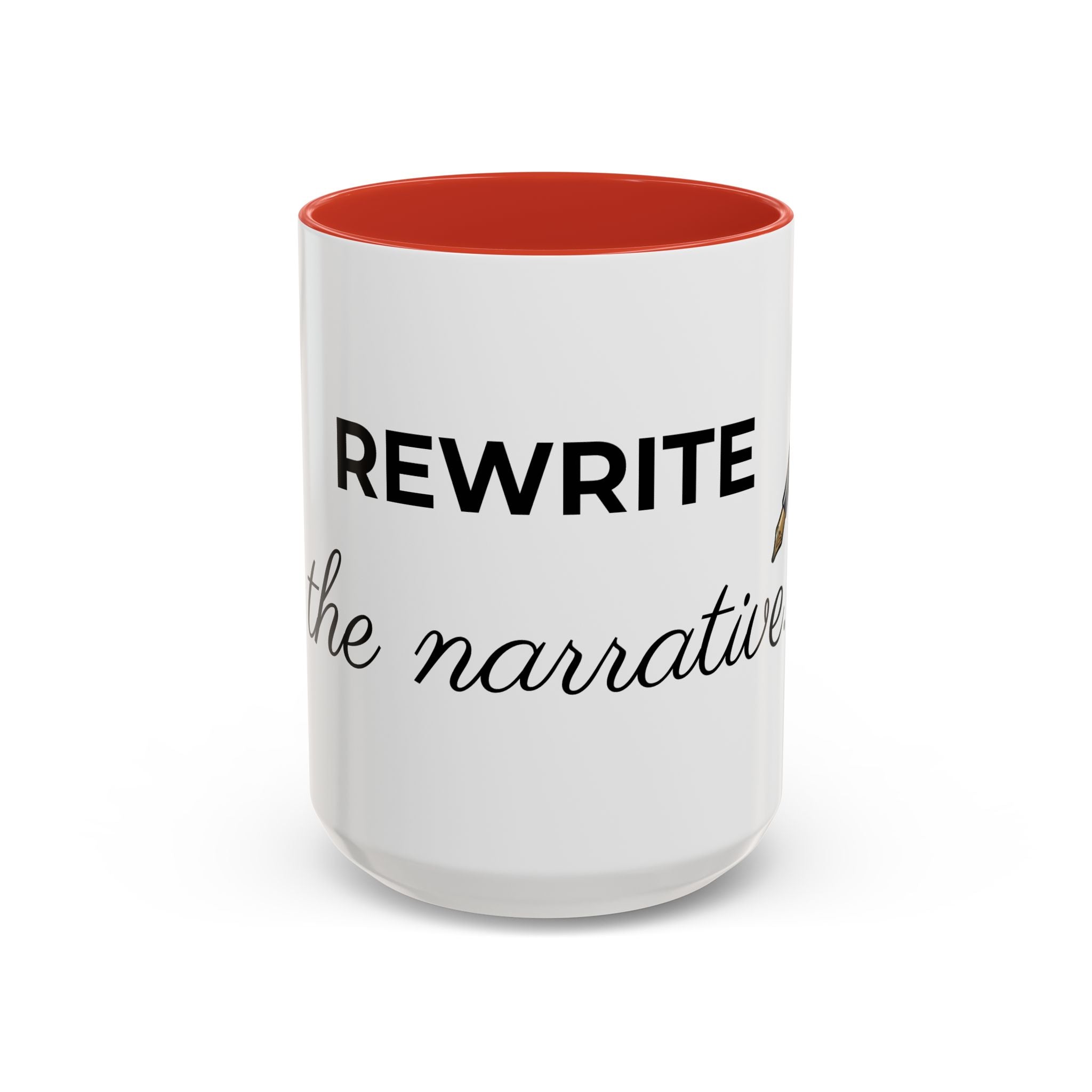 Rewrite the Narrative Coffee Mug – 11/15oz Accent Black-Trim Mug