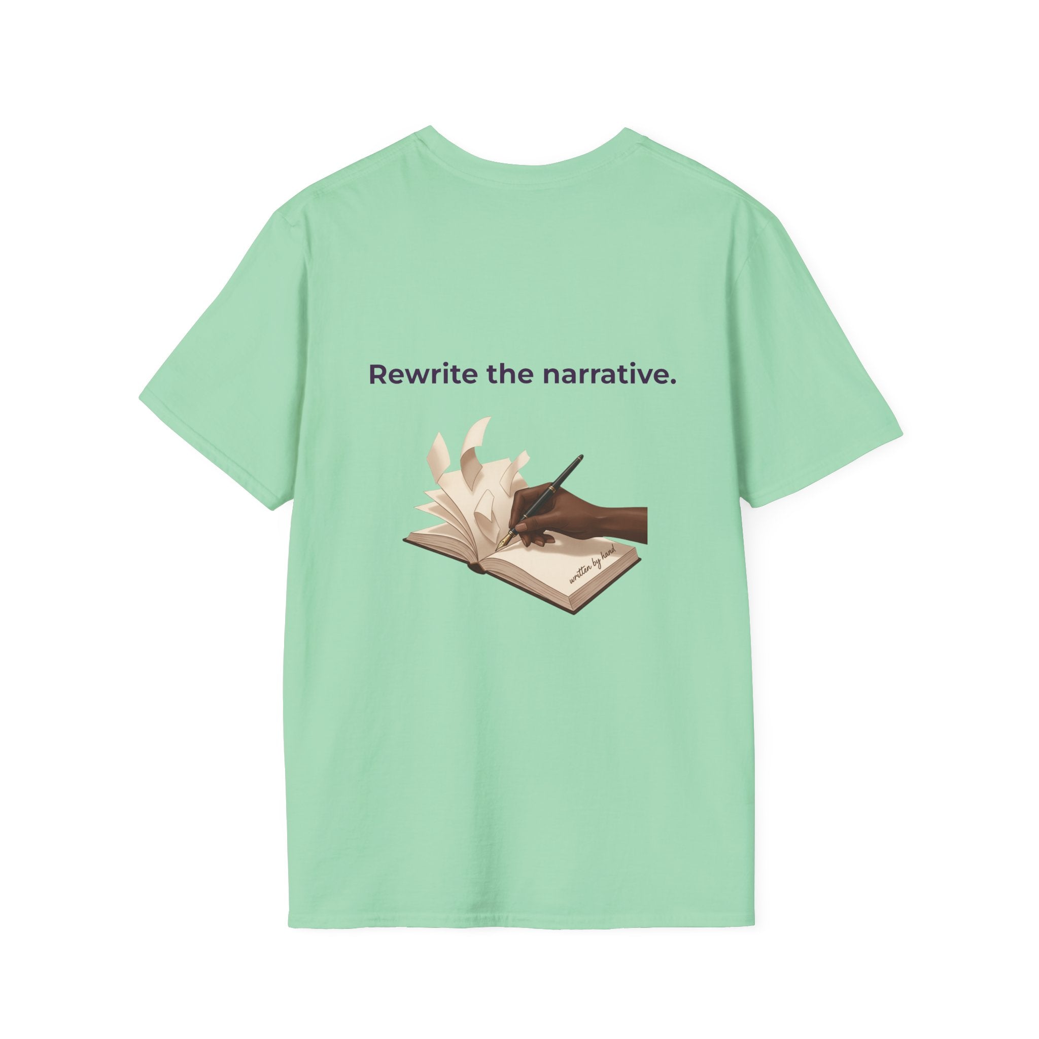 Women T-Shirt | Feminist Typography Tee Her Story "Give Her Flowers" Edition