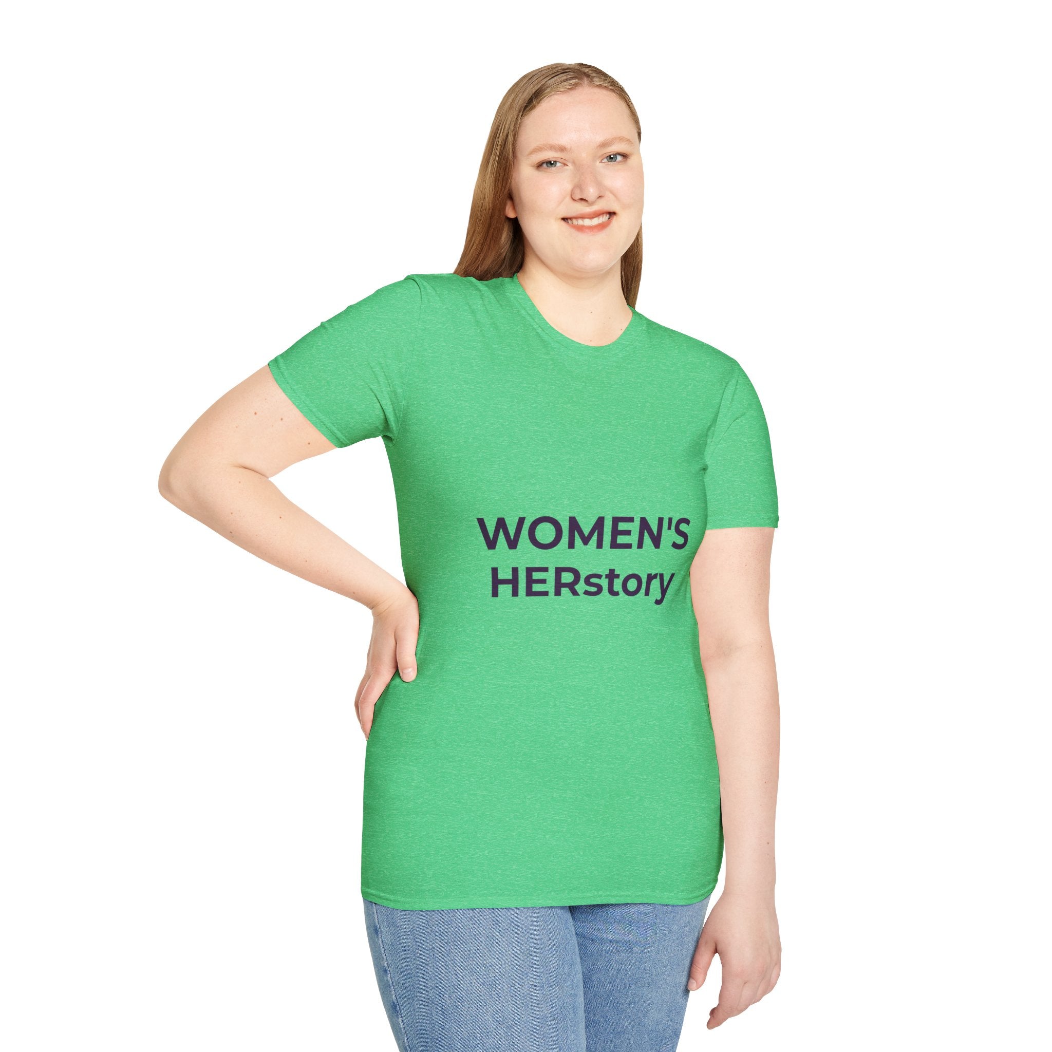 Women T-Shirt | Feminist Typography Tee Her Story "Give Her Flowers" Edition