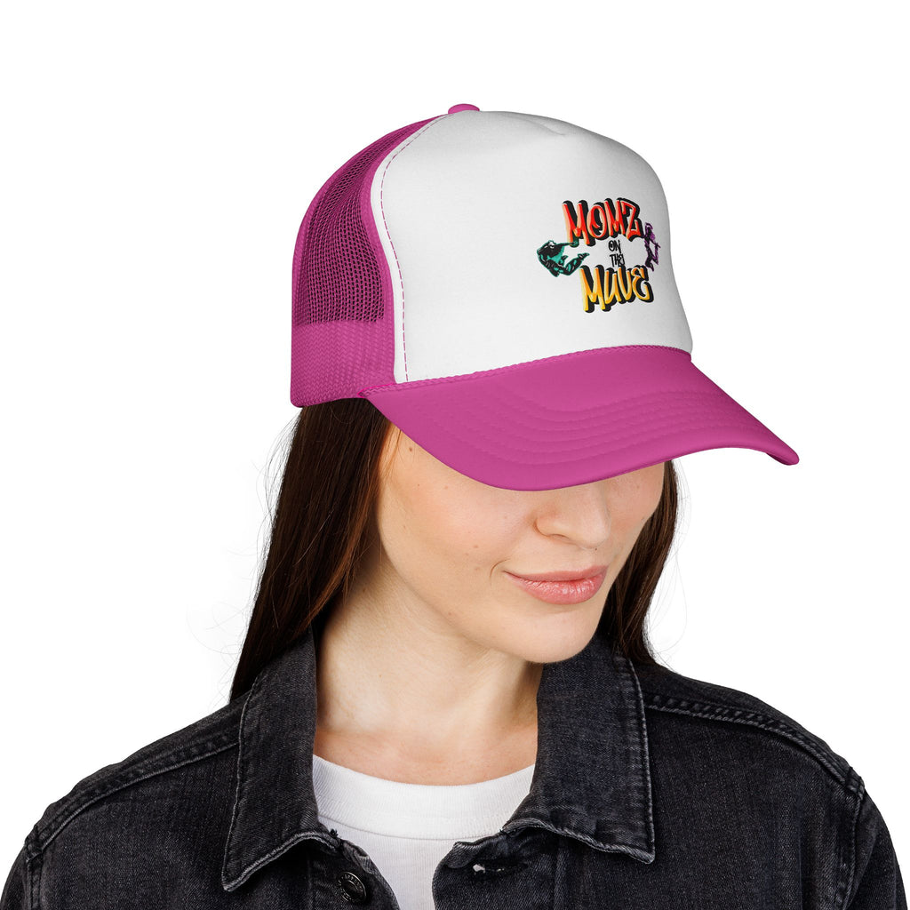 Momz on the Muve Trucker Cap — Retro Skate Mom Mesh Hat