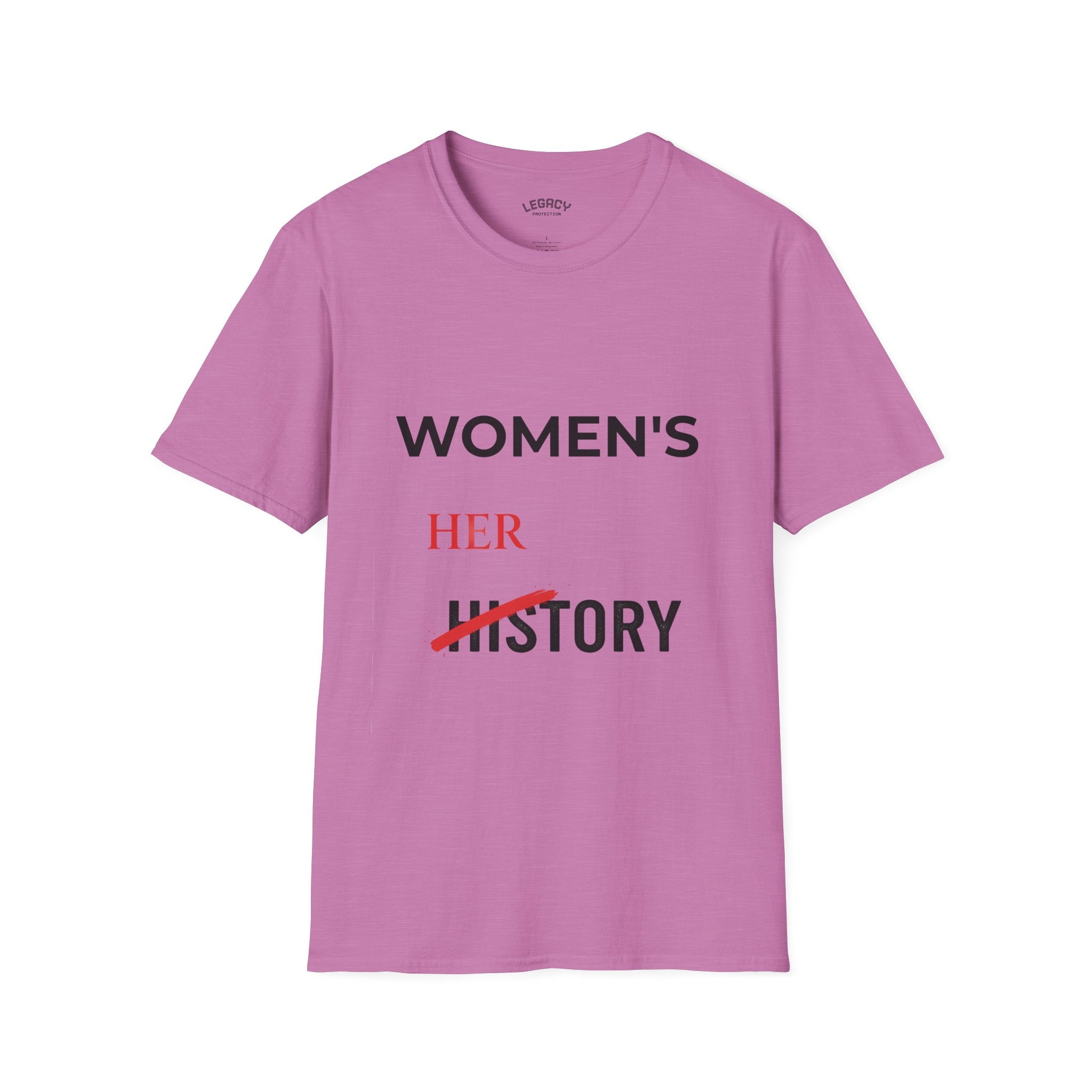 Happy Women's Herstory Month T-Shirt | Feminist Typography Tee, March and Year-Round Celebration "Give Her Flowers" Edition