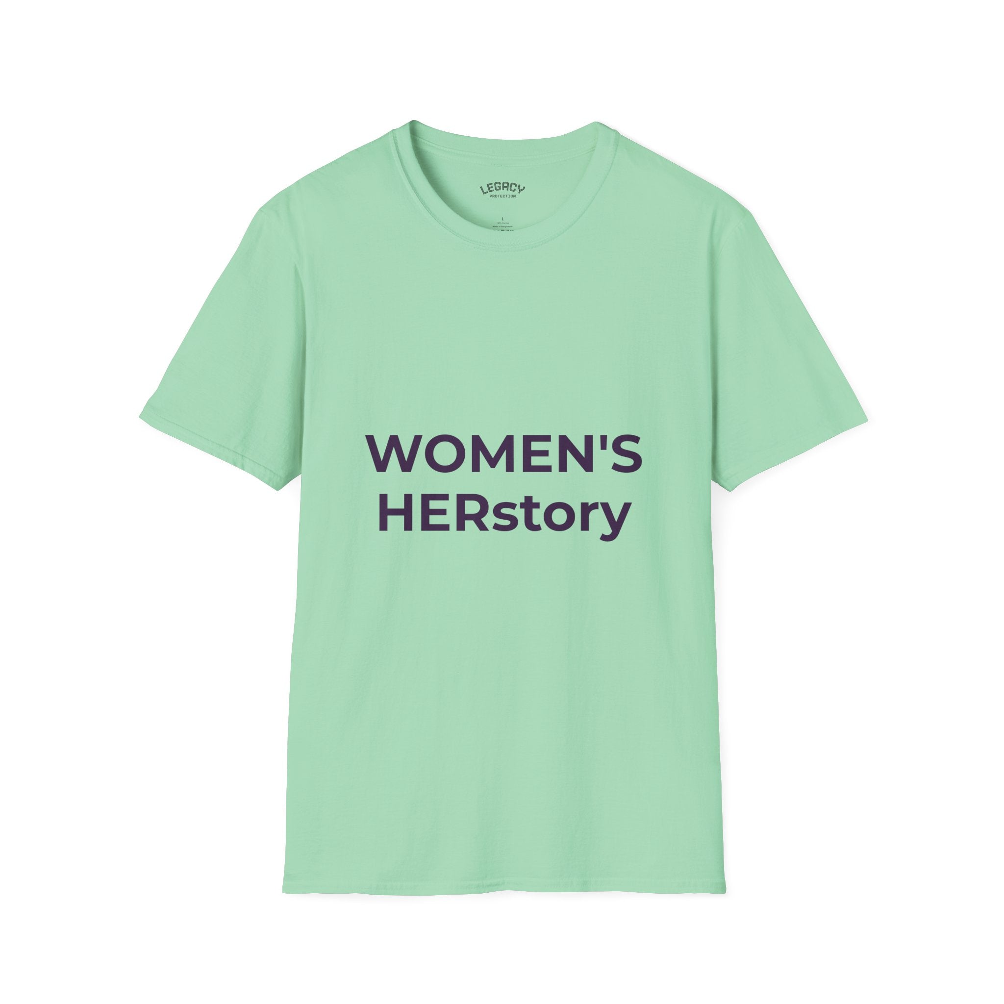 Women T-Shirt | Feminist Typography Tee Her Story "Give Her Flowers" Edition