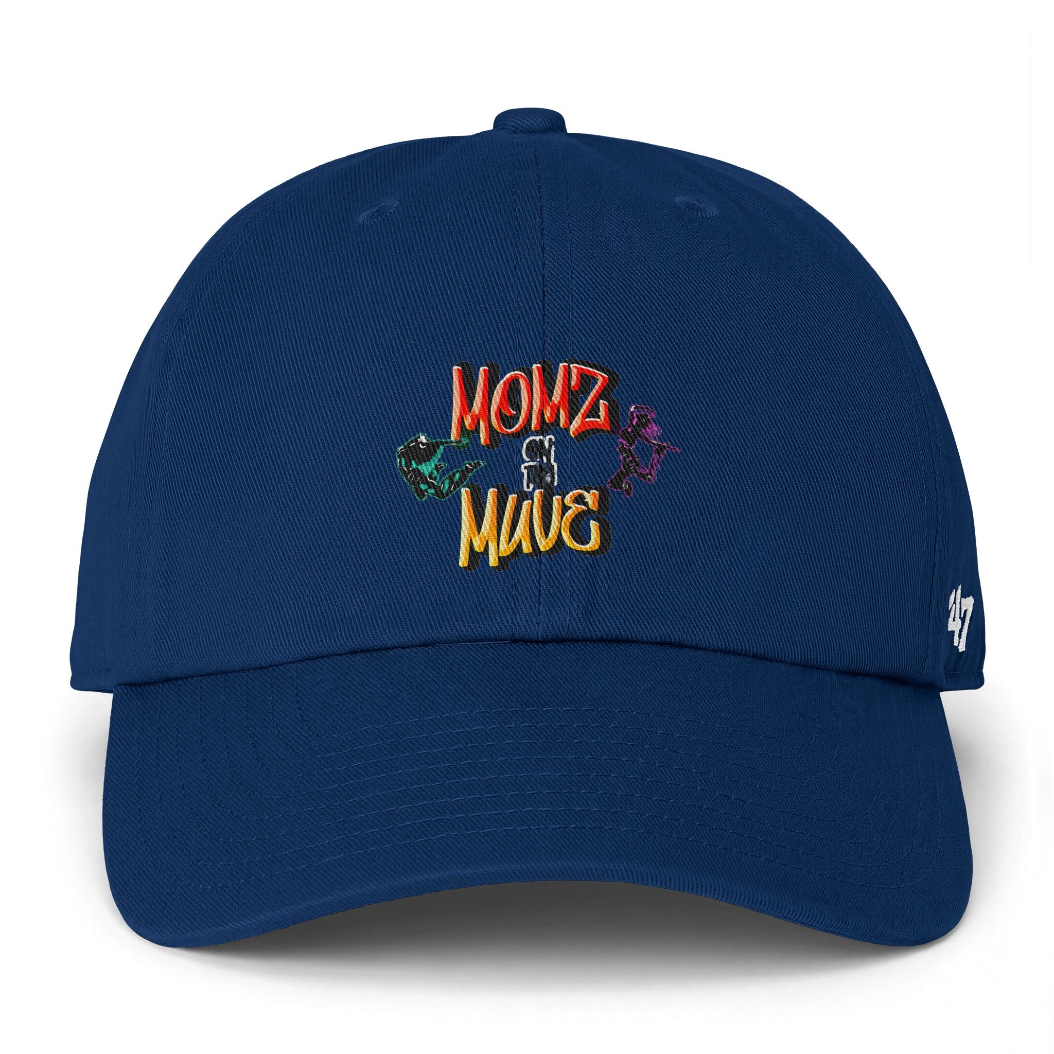 Embroidered "Momz & Muve" Baseball Cap - Casual Clean-Up Hat for Moms or Women on the go!
