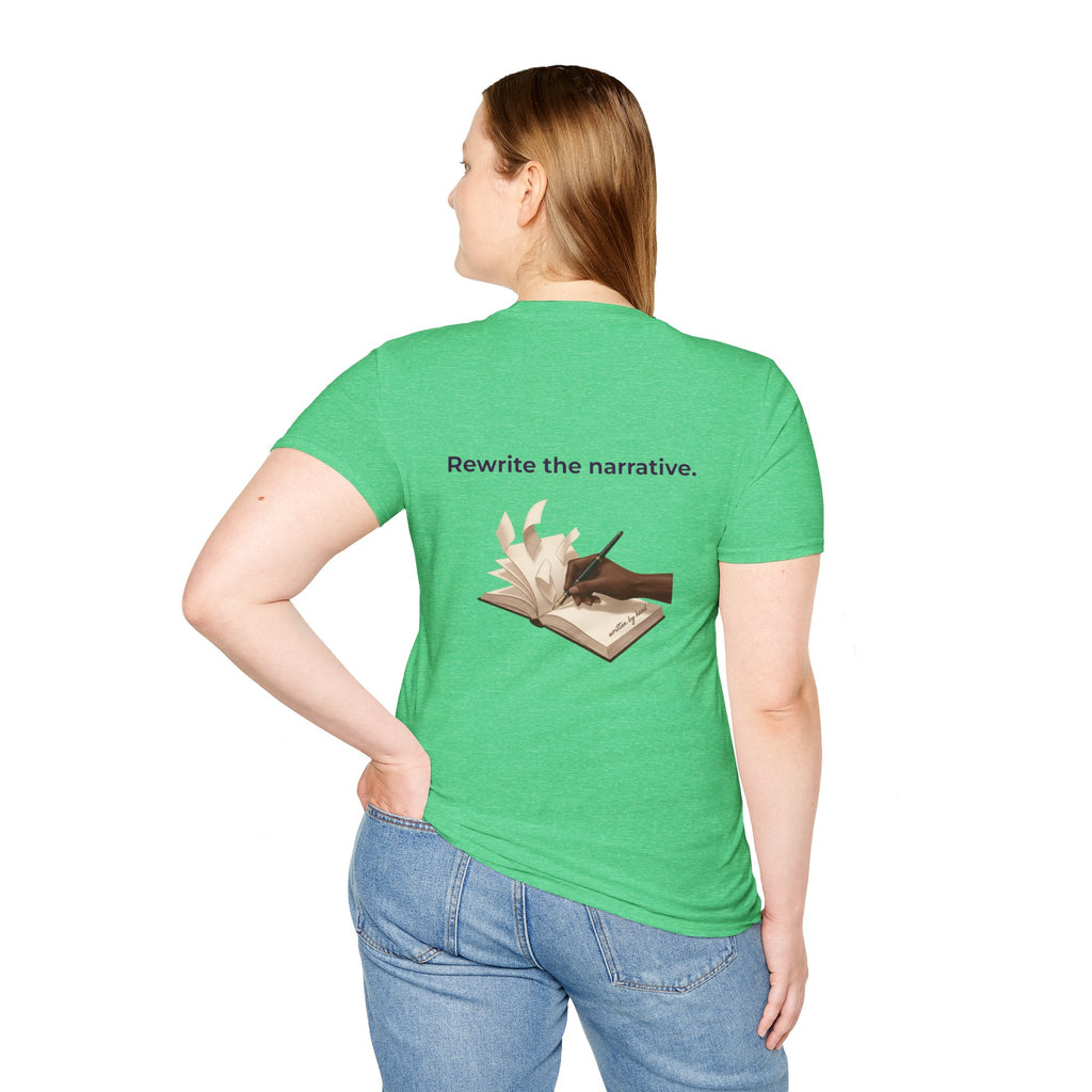 Women T-Shirt | Feminist Typography Tee Her Story "Give Her Flowers" Edition