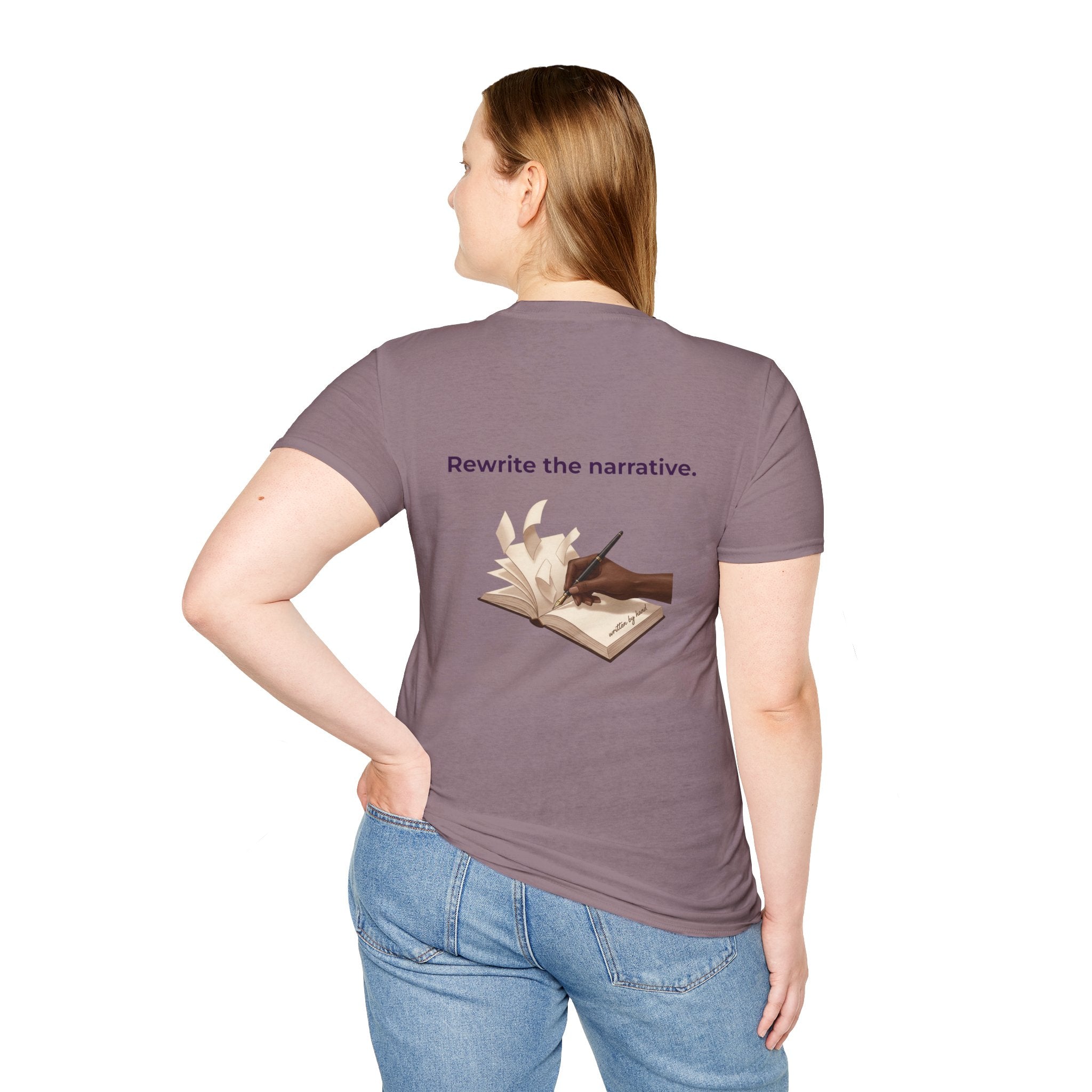 Women T-Shirt | Feminist Typography Tee Her Story "Give Her Flowers" Edition