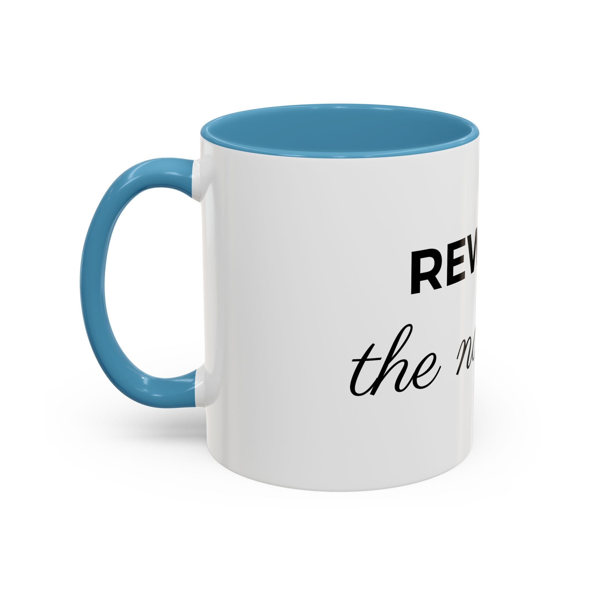 Rewrite the Narrative Coffee Mug – 11/15oz Accent Black-Trim Mug