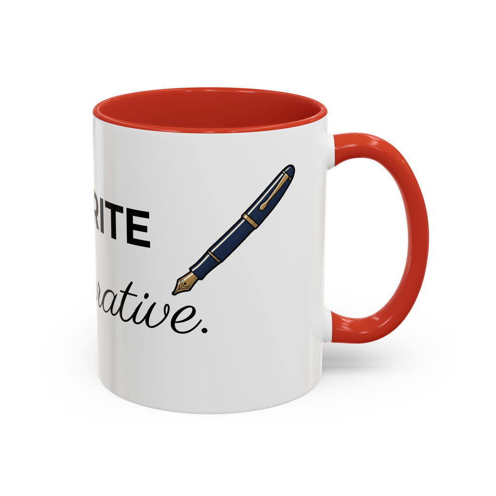 Rewrite the Narrative Coffee Mug – 11/15oz Accent Black-Trim Mug