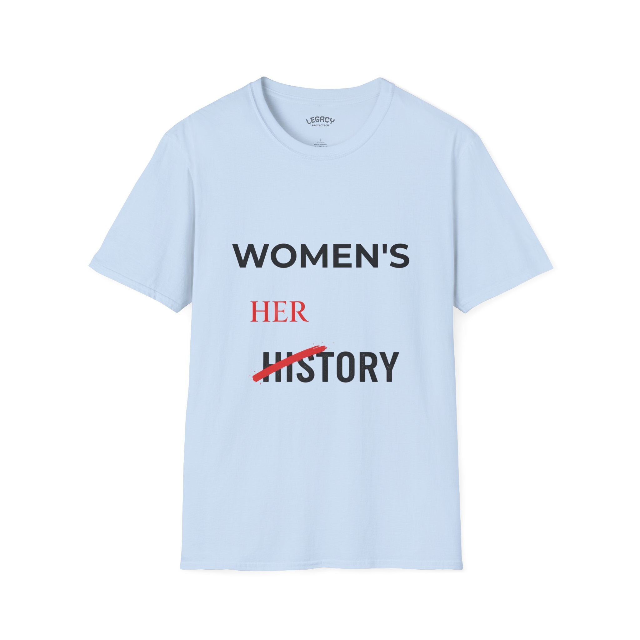 Happy Women's Herstory Month T-Shirt | Feminist Typography Tee, March and Year-Round Celebration "Give Her Flowers" Edition
