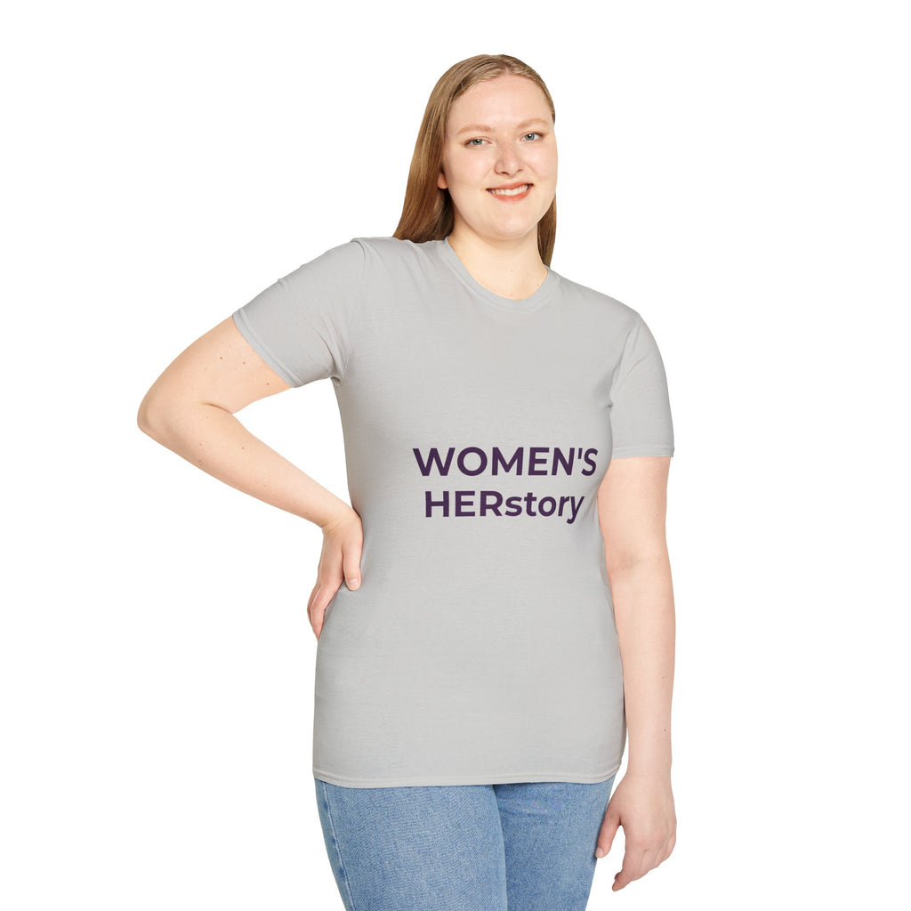 Women T-Shirt | Feminist Typography Tee Her Story "Give Her Flowers" Edition