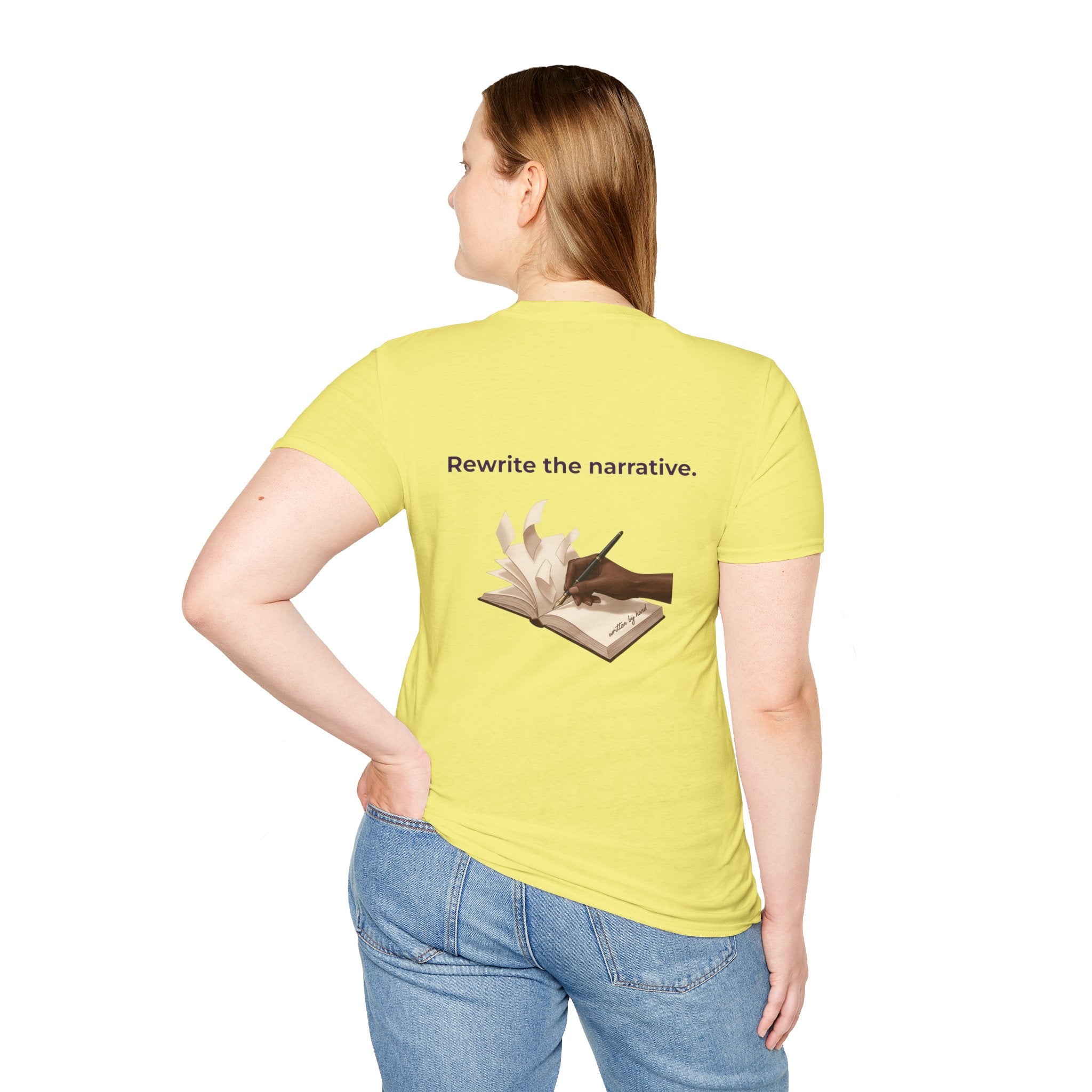 Women T-Shirt | Feminist Typography Tee Her Story "Give Her Flowers" Edition